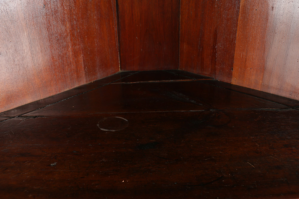 Cherry Inlaid Federal Corner Cupboard