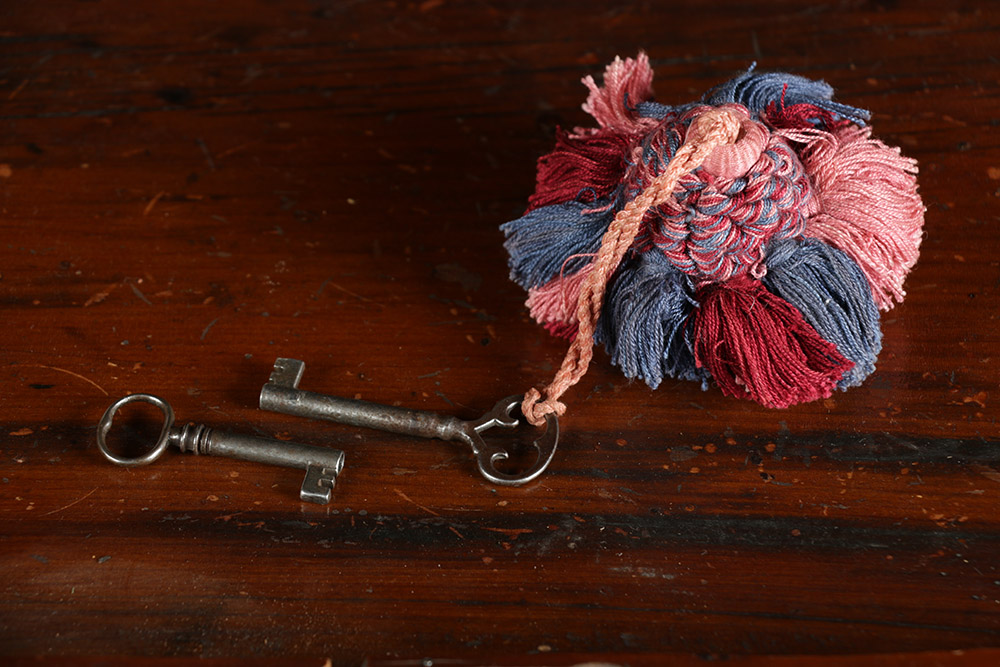 Cherry Inlaid Federal Corner Cupboard