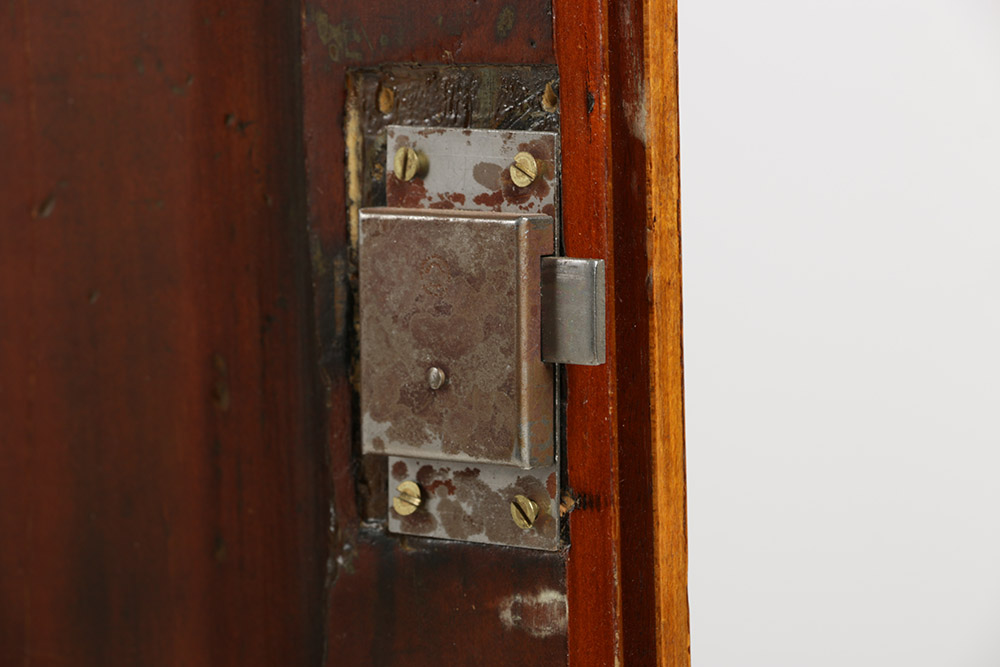 Cherry Inlaid Federal Corner Cupboard