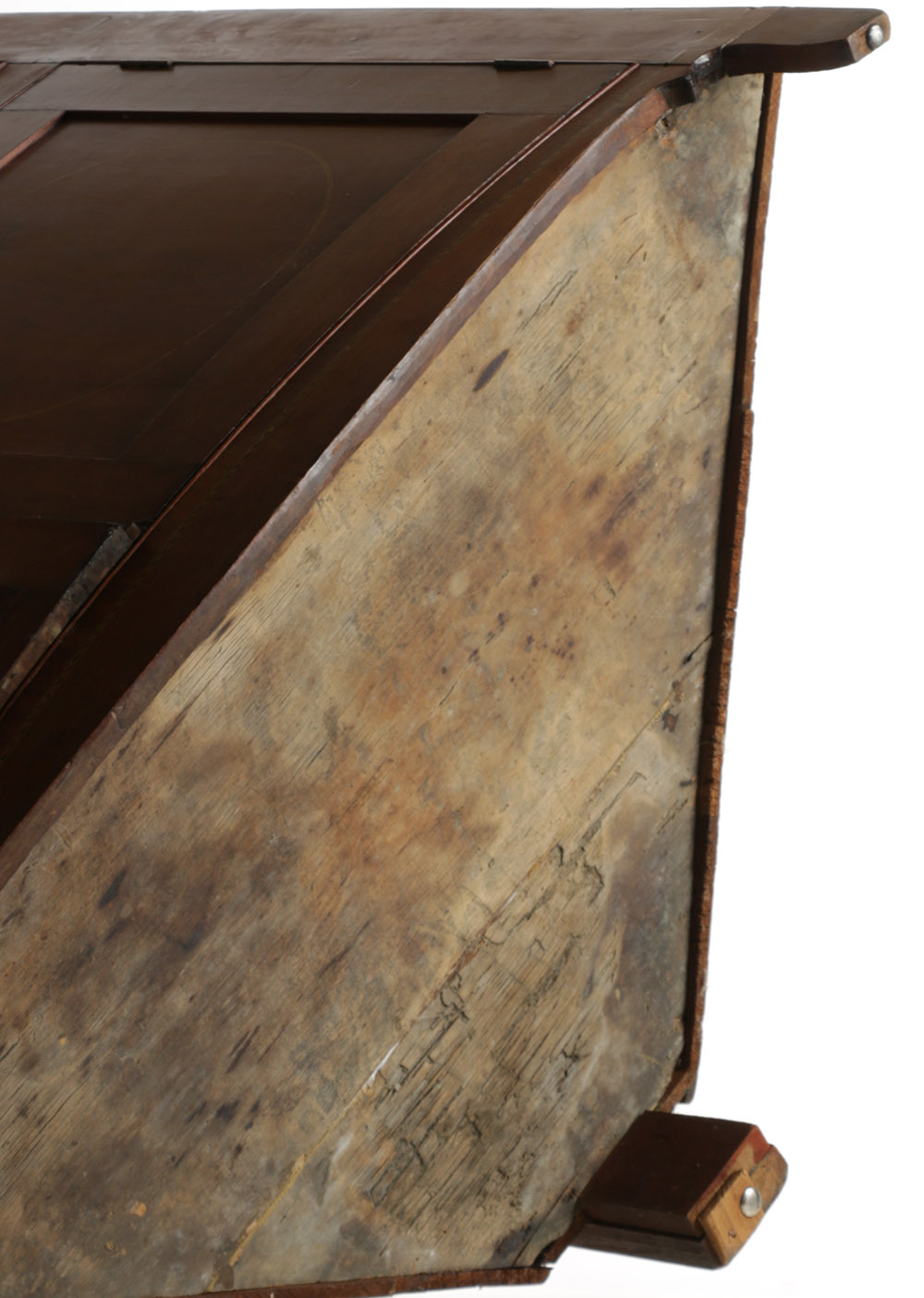 Cherry Inlaid Federal Corner Cupboard