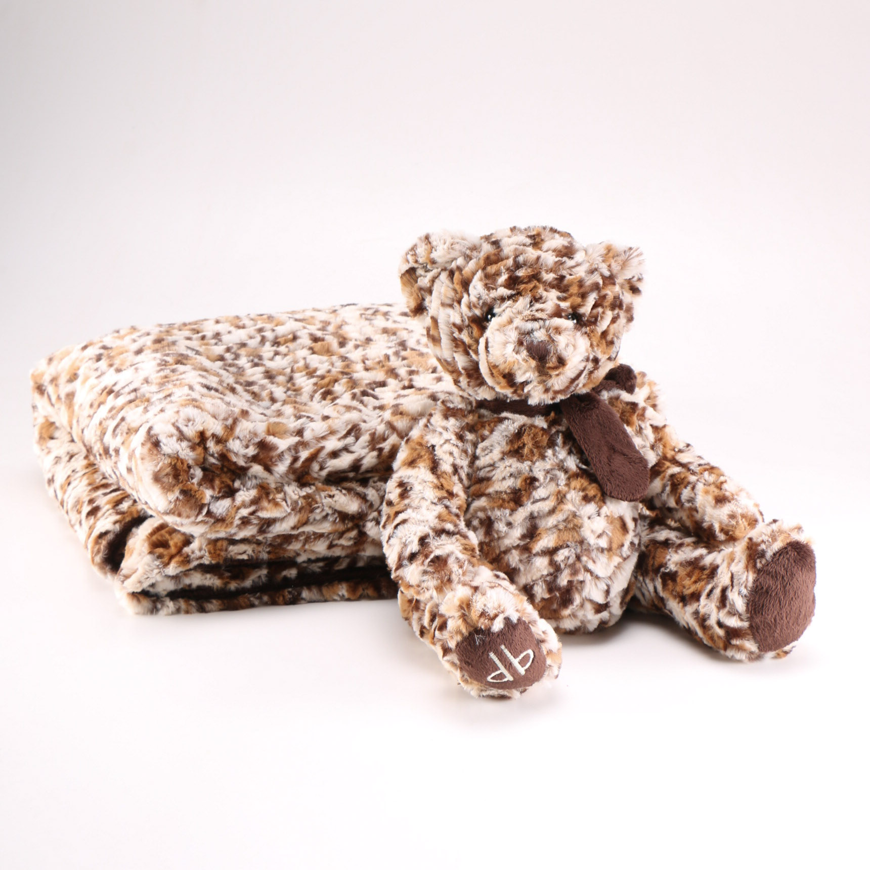 Matching Brown Bear and Blanket Set by Dennis Basso EBTH