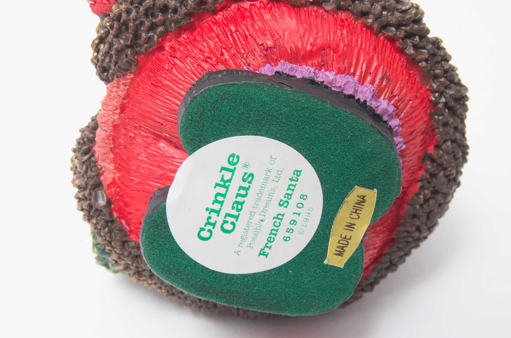 Pair of Vintage Crinkle Claus Figurines