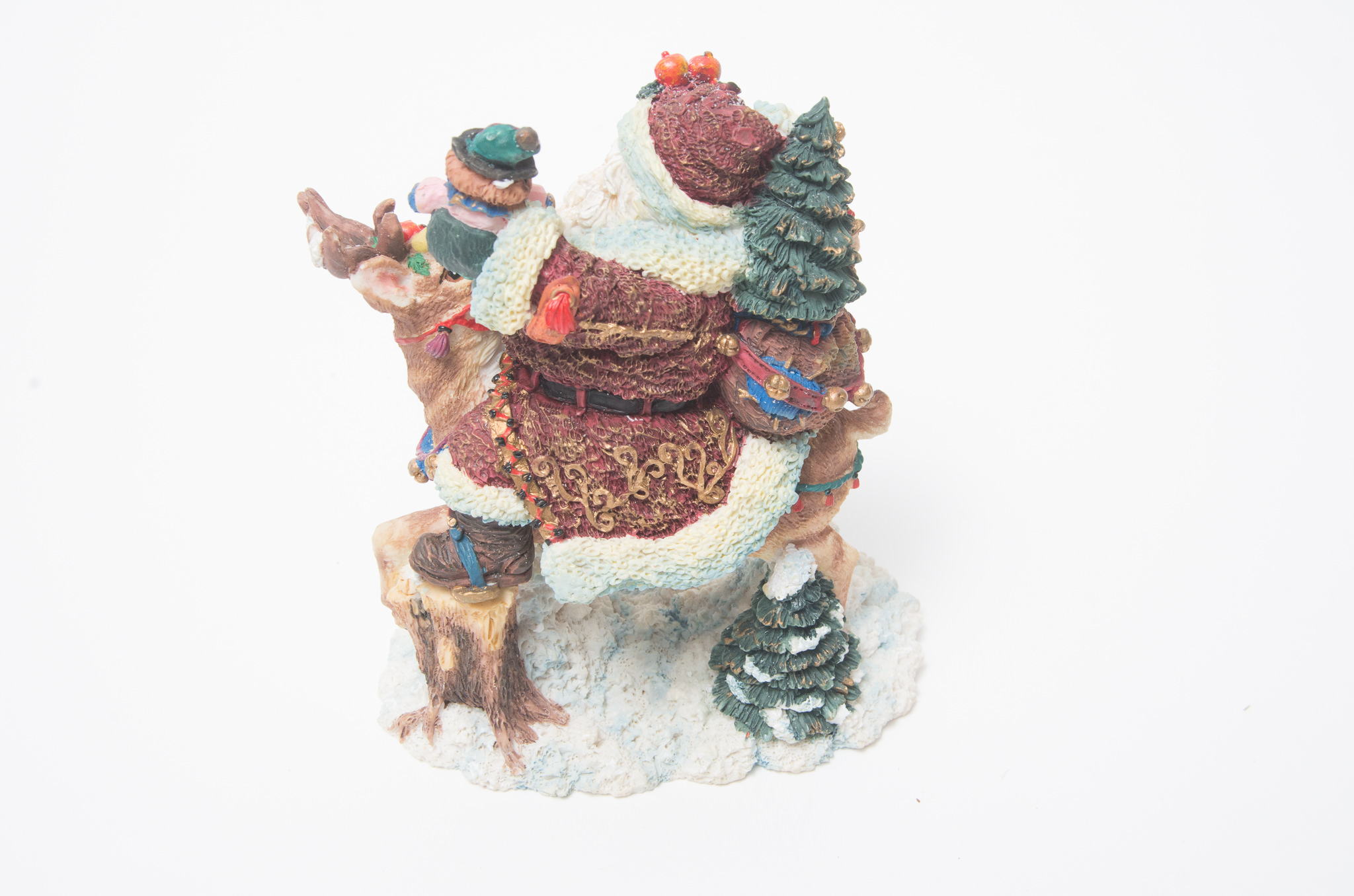 Pair of Vintage Crinkle Claus Figurines
