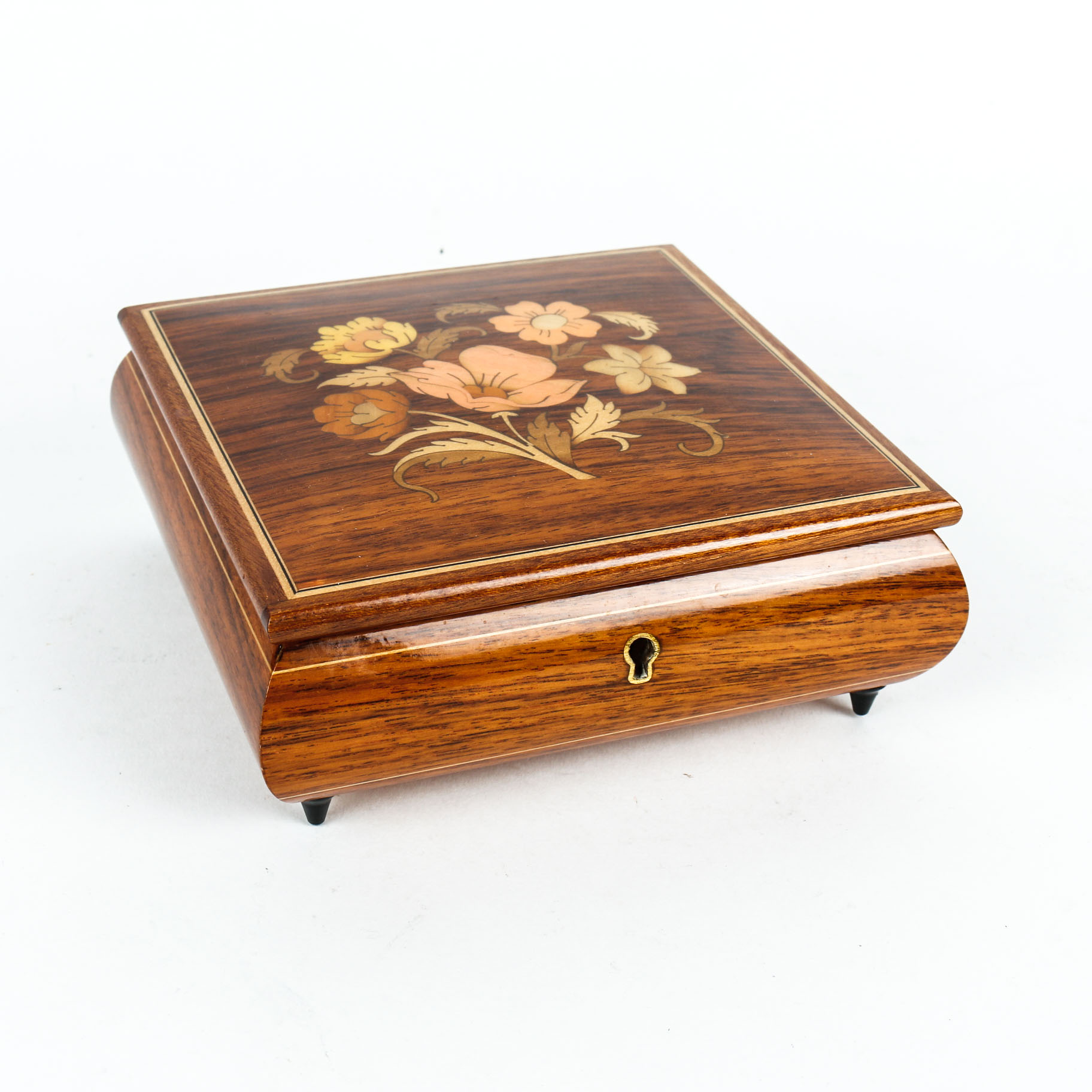 Vintage Italian Marquetry Music Box