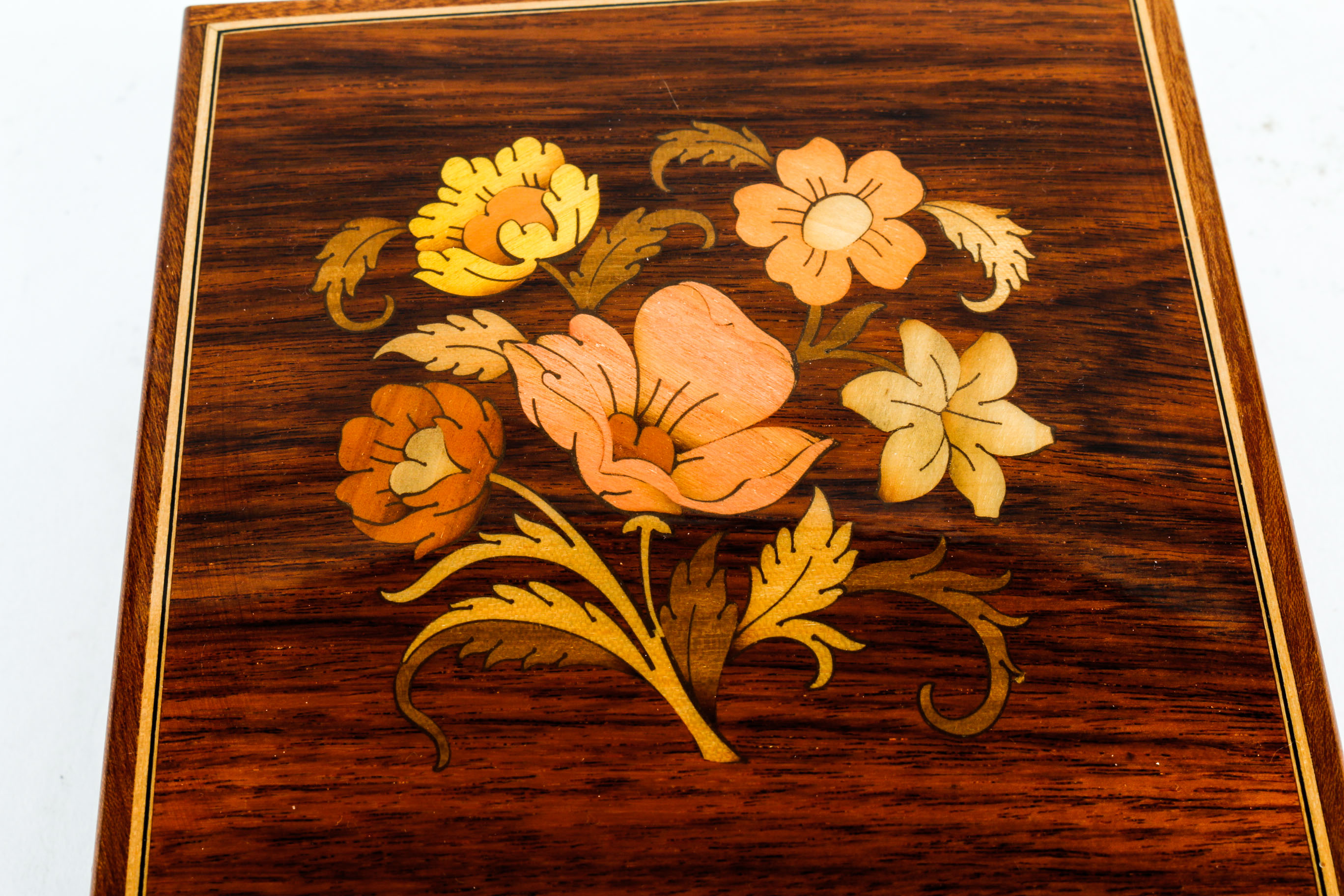Vintage Italian Marquetry Music Box