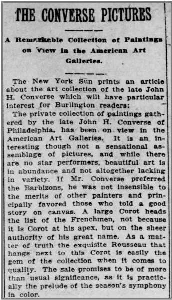 "Landscape by the Sea", The Jean Baptiste Camille Corot from the John H. Converse Collection