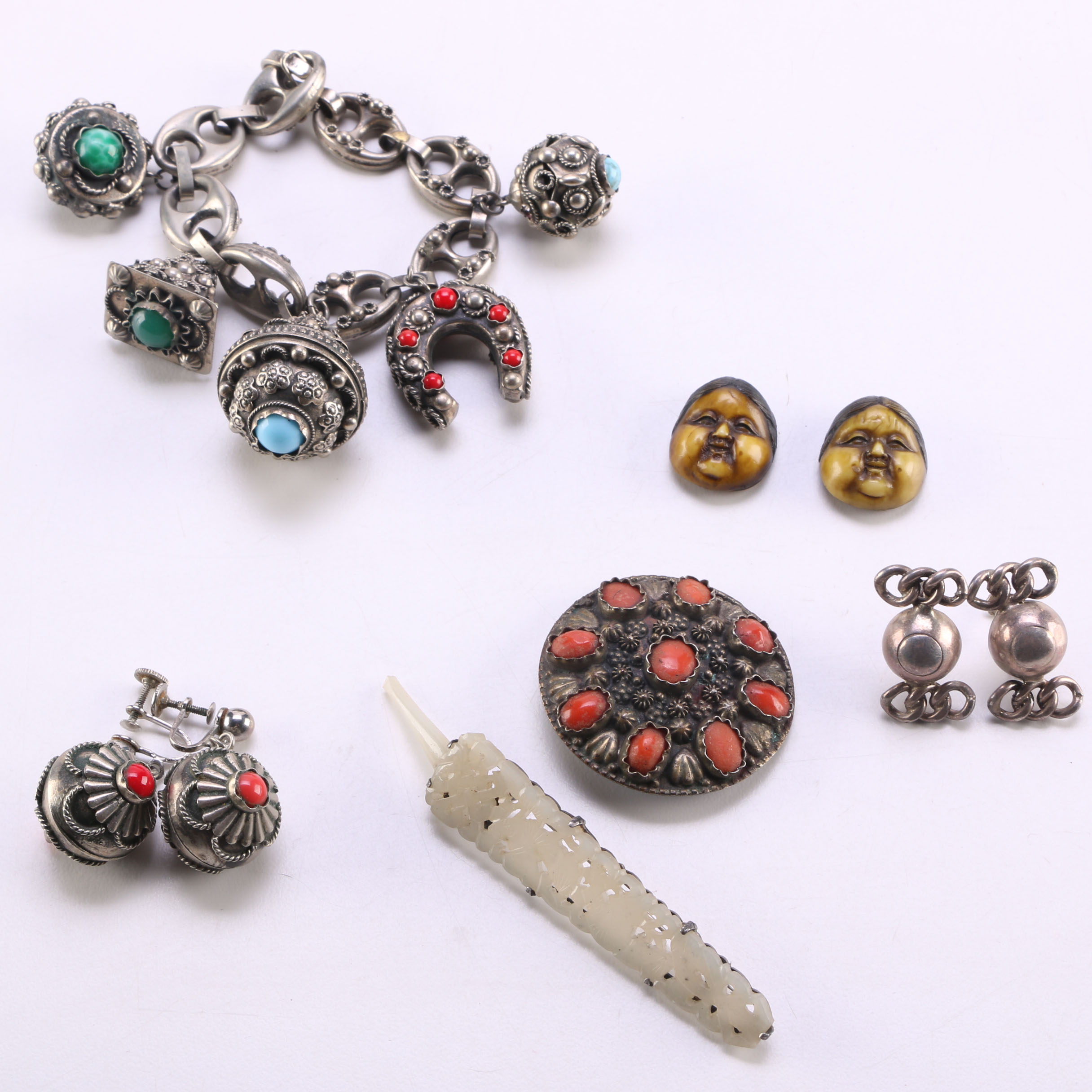 Assortment of Asian Inspired Costume Jewelry