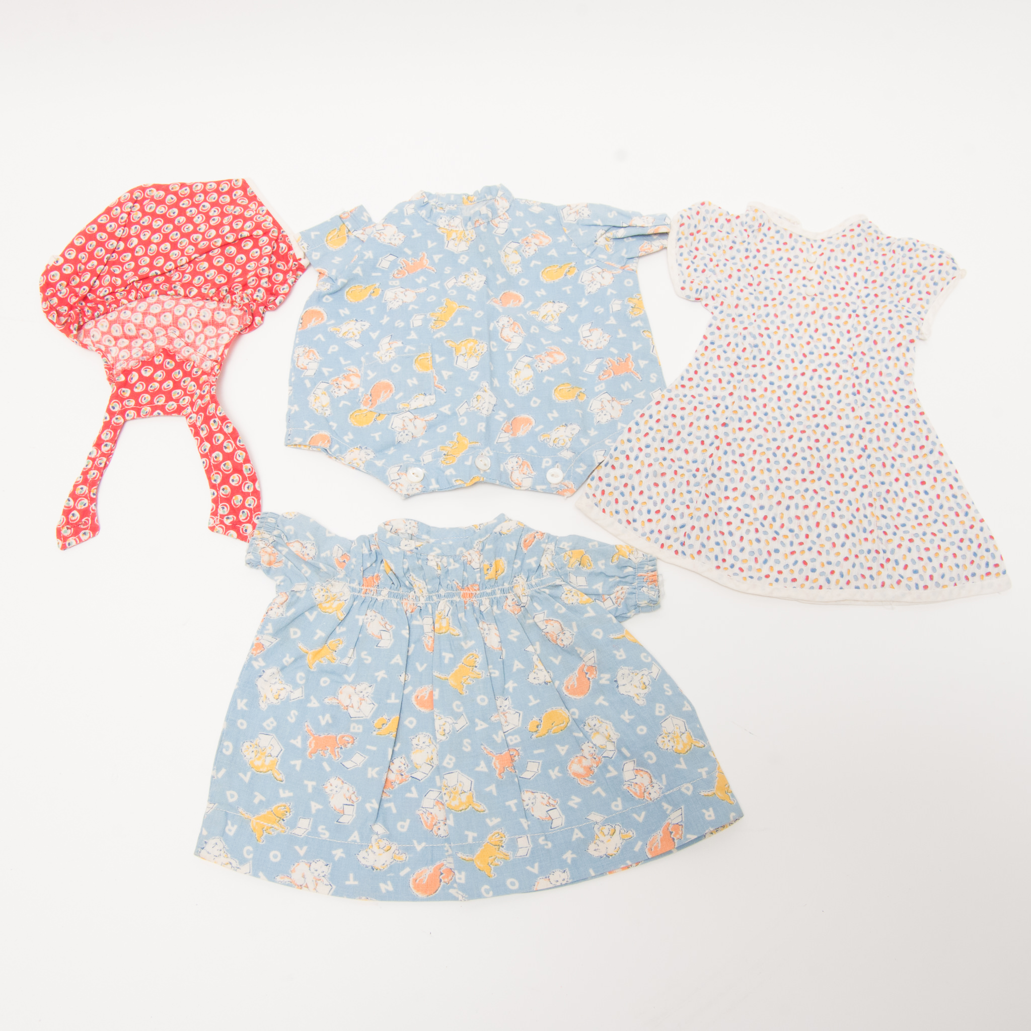 Collection of Vintage Handsewn Doll Clothes