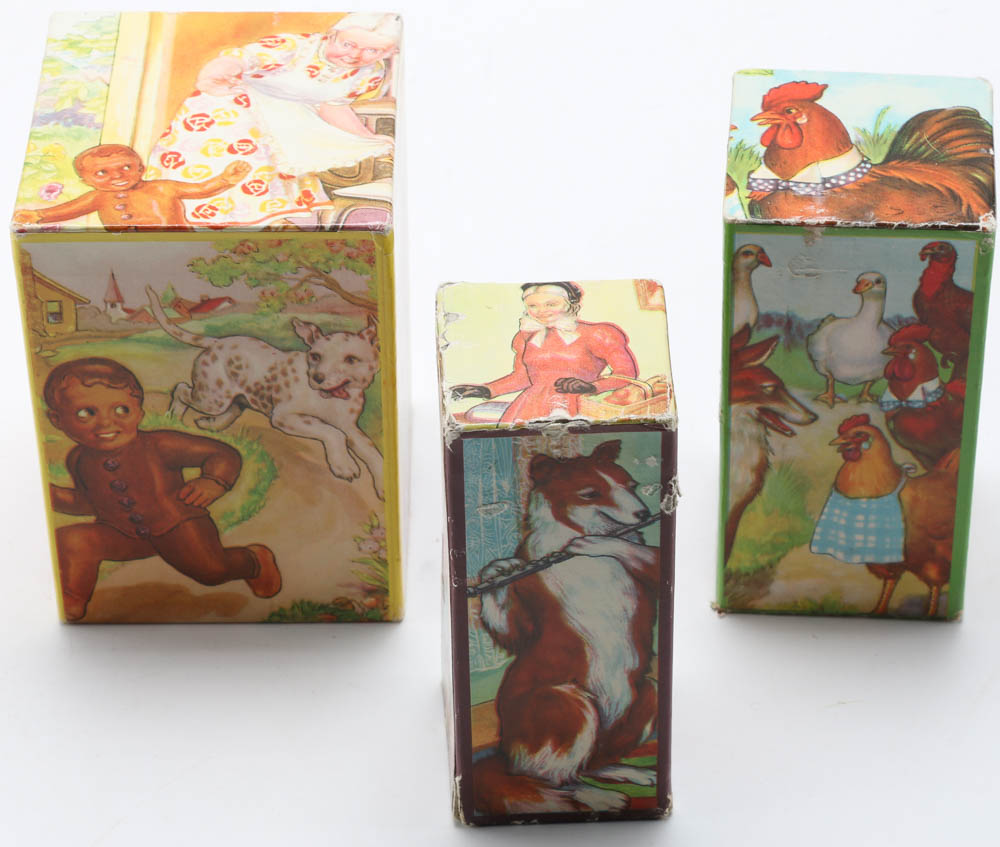 Early 20th Century Wooden and Paper Toys