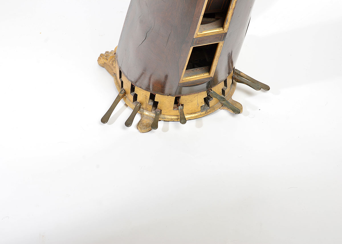 Rare 19th Century Gilt-Decorated Pedal Harp by J. F. Brown & Company