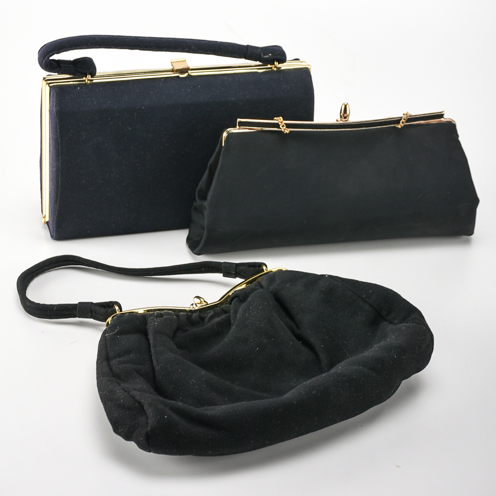 Collection of Vintage Black Handbags