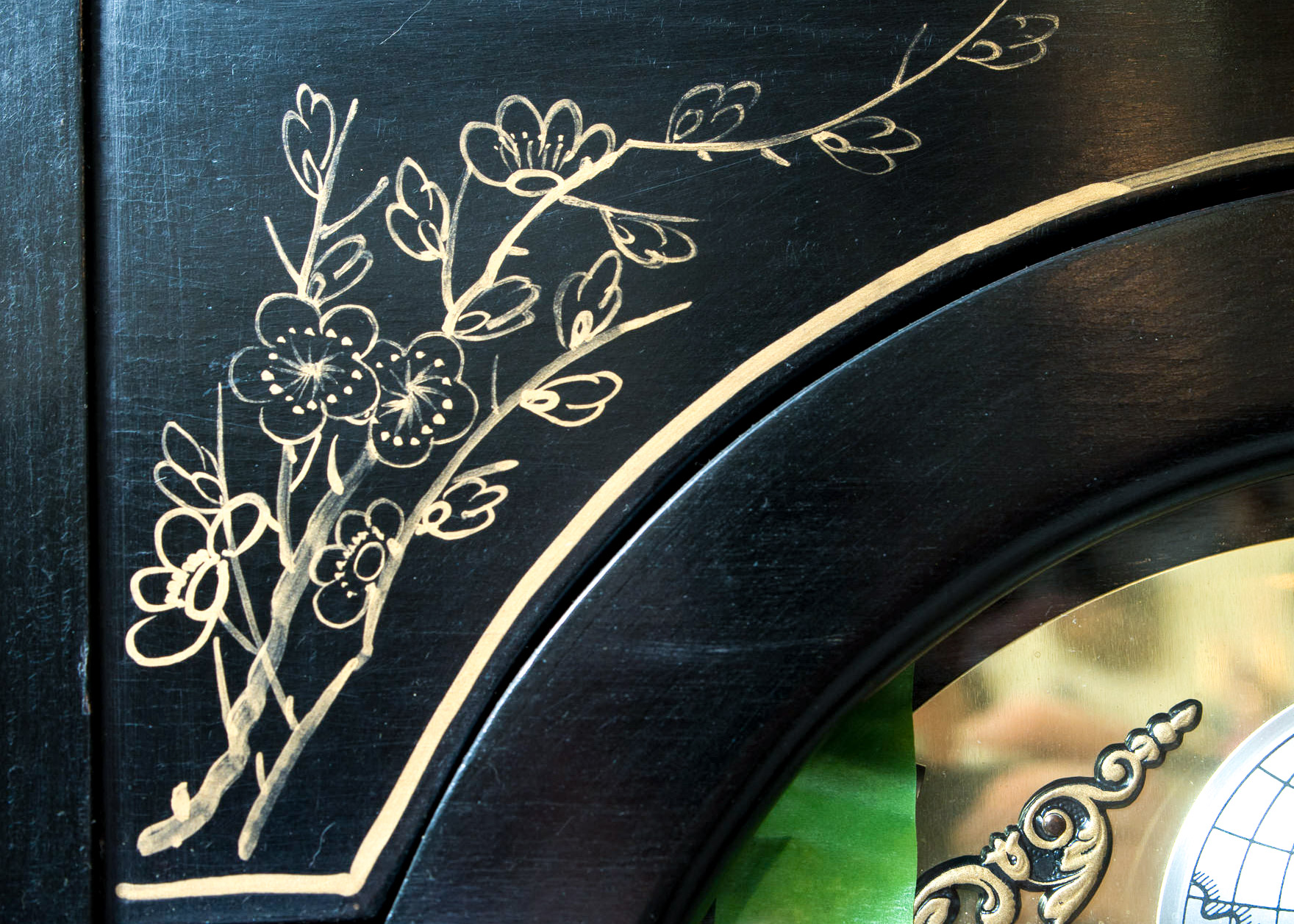 Chinoiserie Grandfather Clock with Pagoda Design