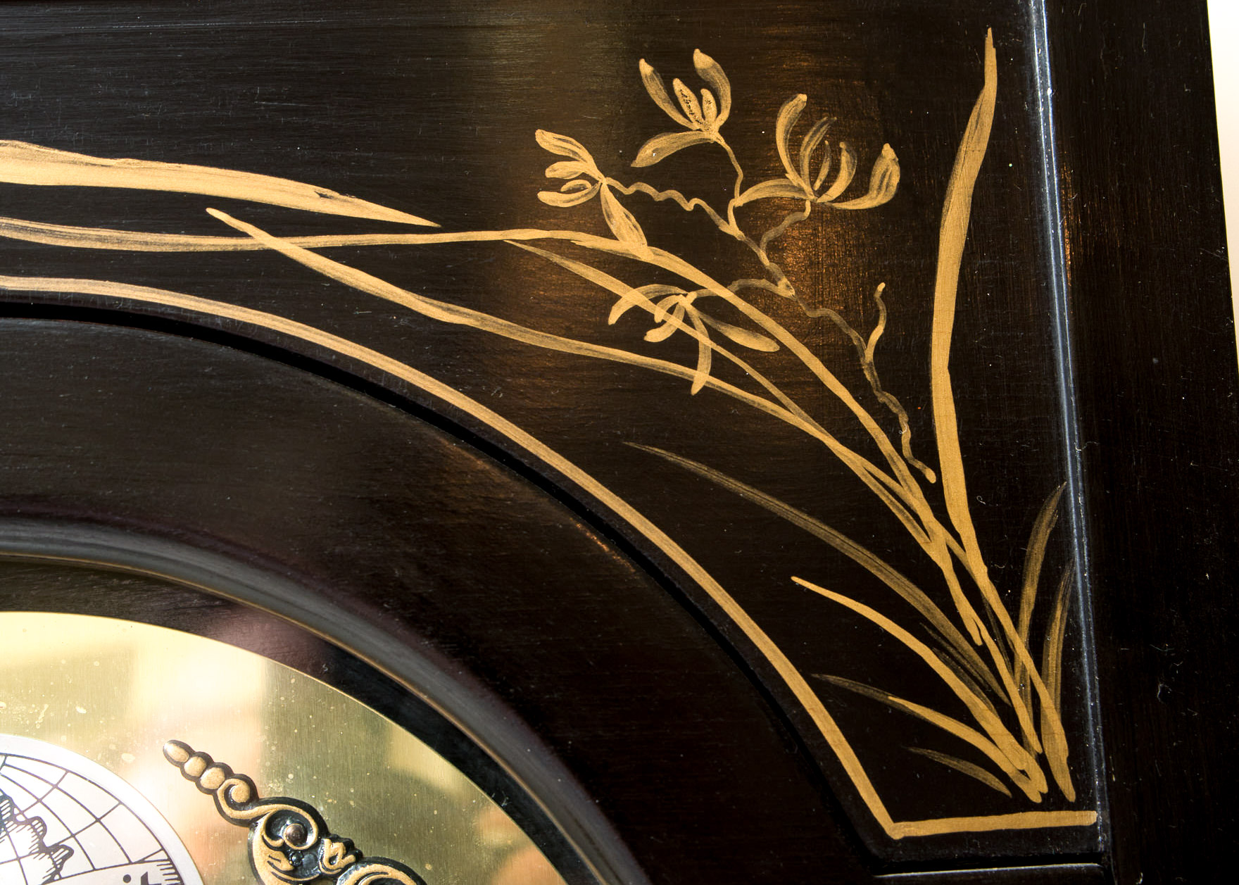 Chinoiserie Grandfather Clock with Pagoda Design