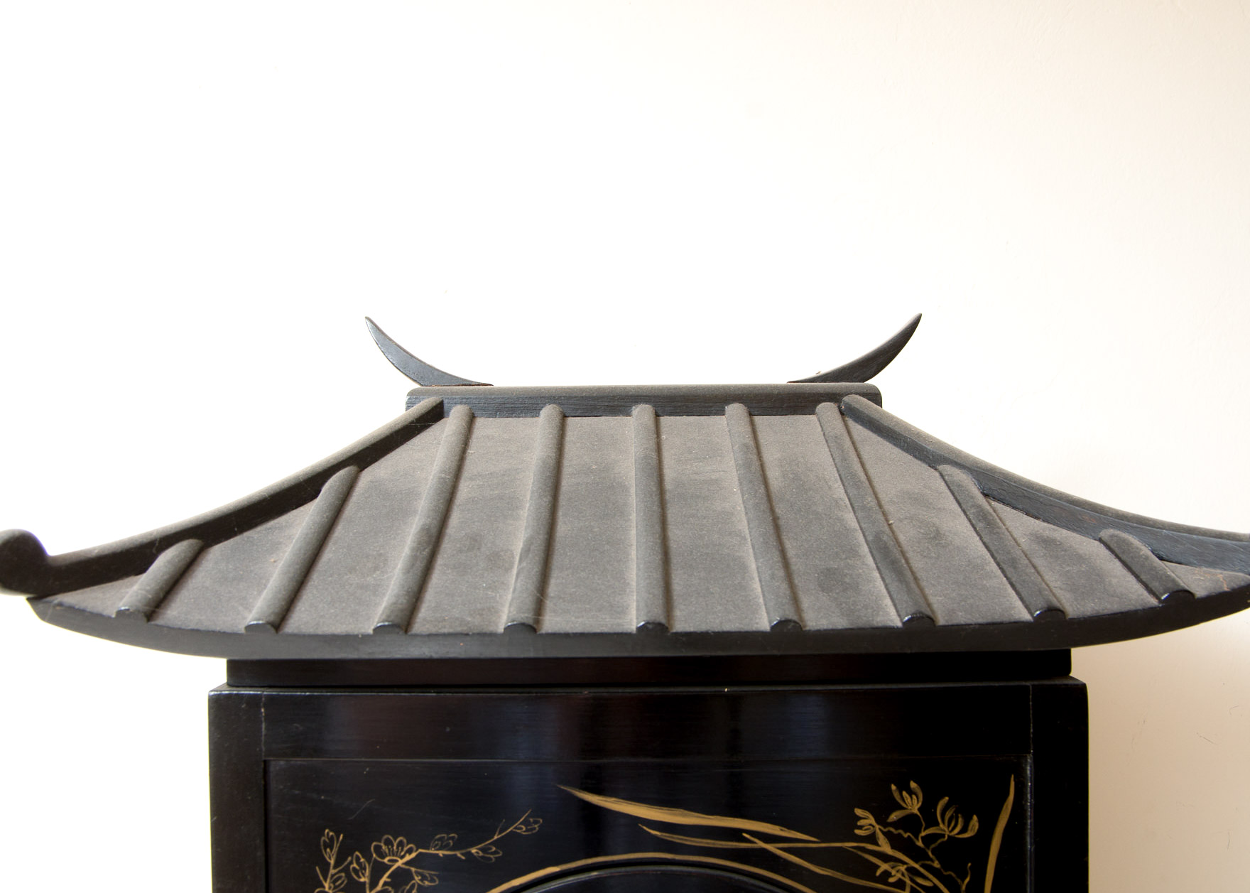 Chinoiserie Grandfather Clock with Pagoda Design