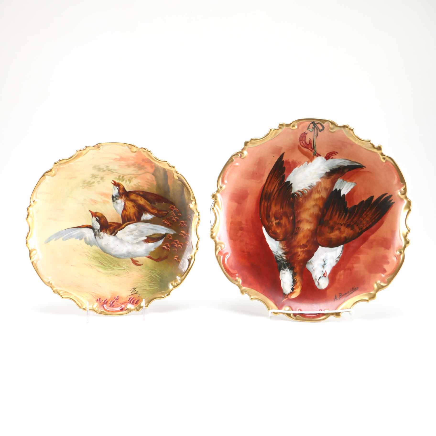 Pair of Vintage Coronet Decorative Bird Plates