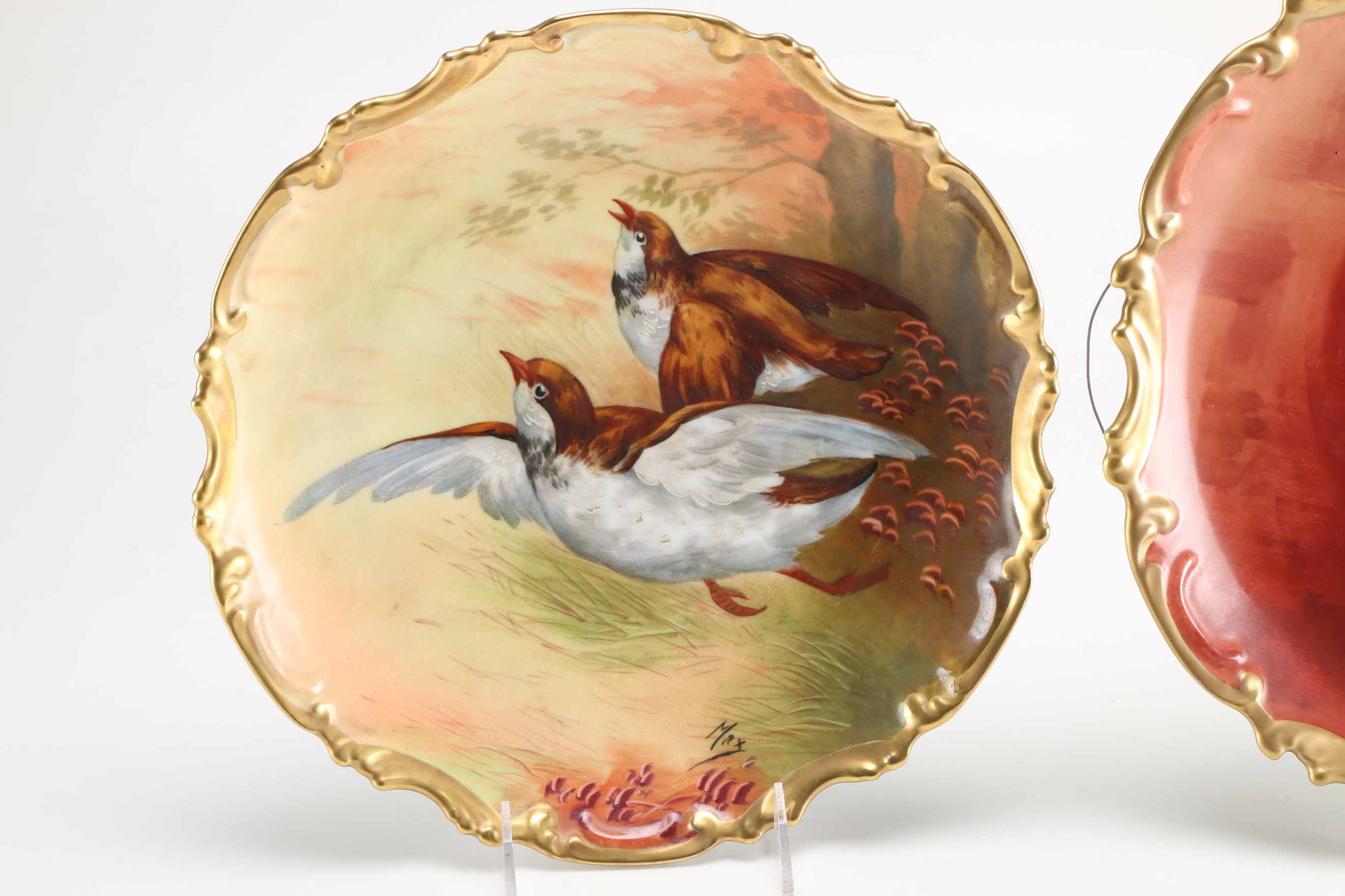 Pair of Vintage Coronet Decorative Bird Plates