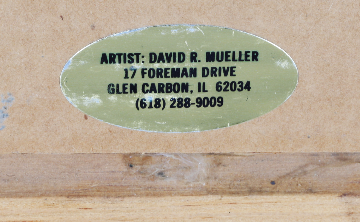 Etched Plaque of an Eagle by D R Mueller