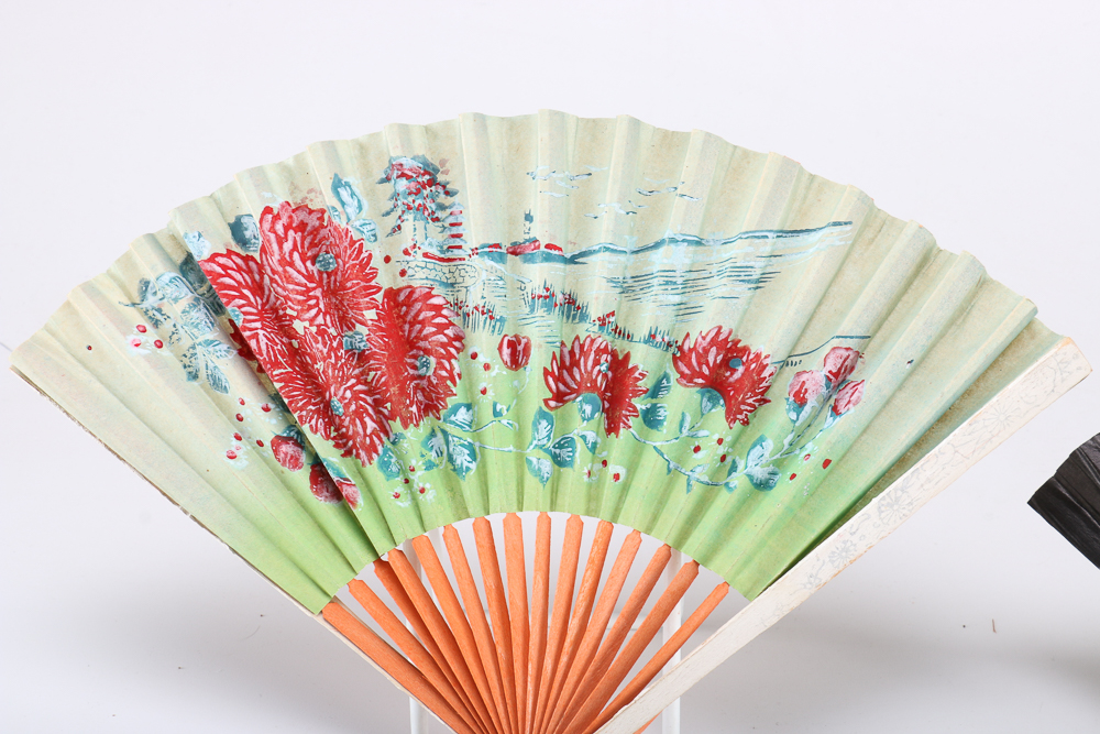 Assortment of Vintage Wooden Fans