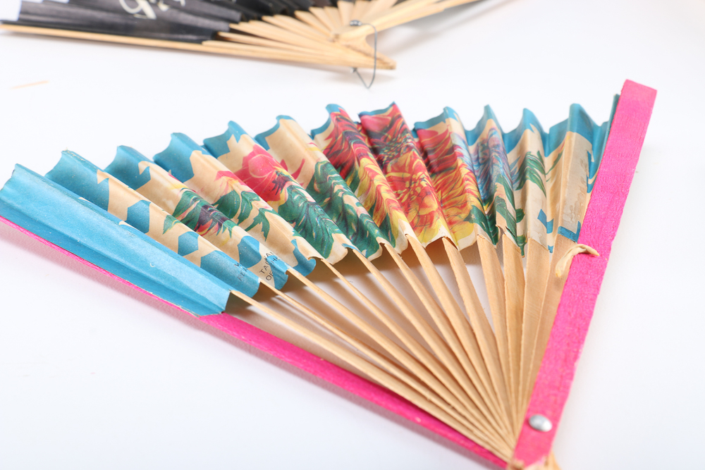Assortment of Vintage Wooden Fans