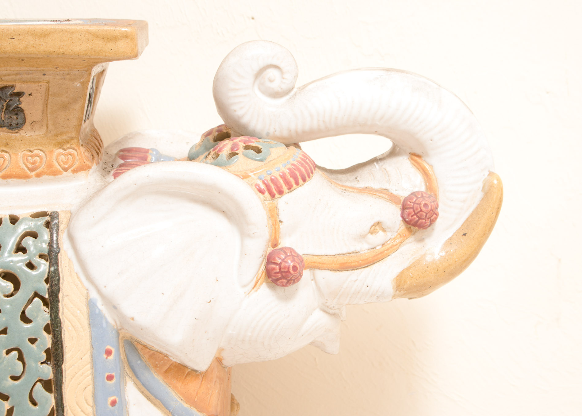 Chinese Ceramic Elephant Plant Stands