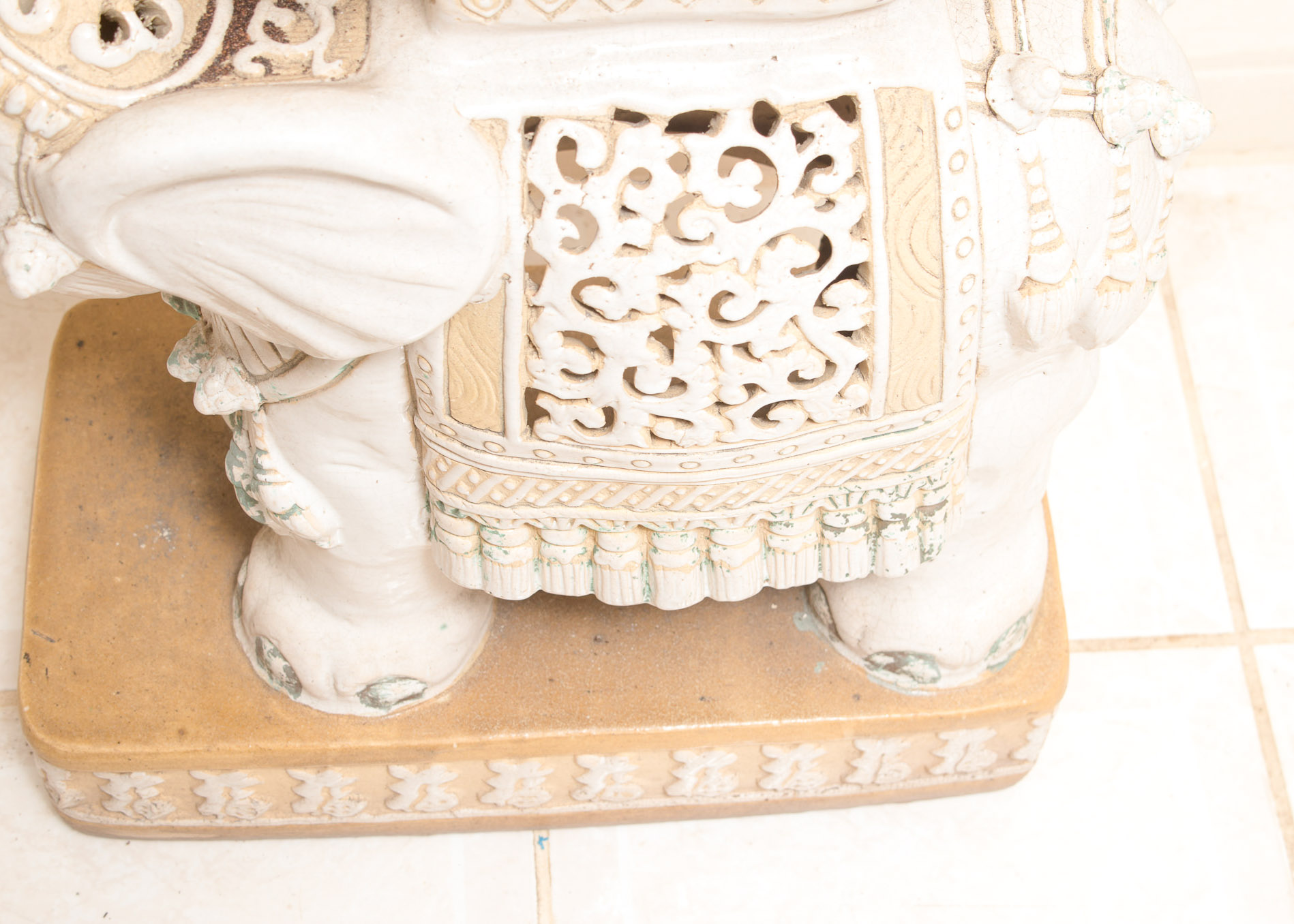 Chinese Ceramic Elephant Plant Stands