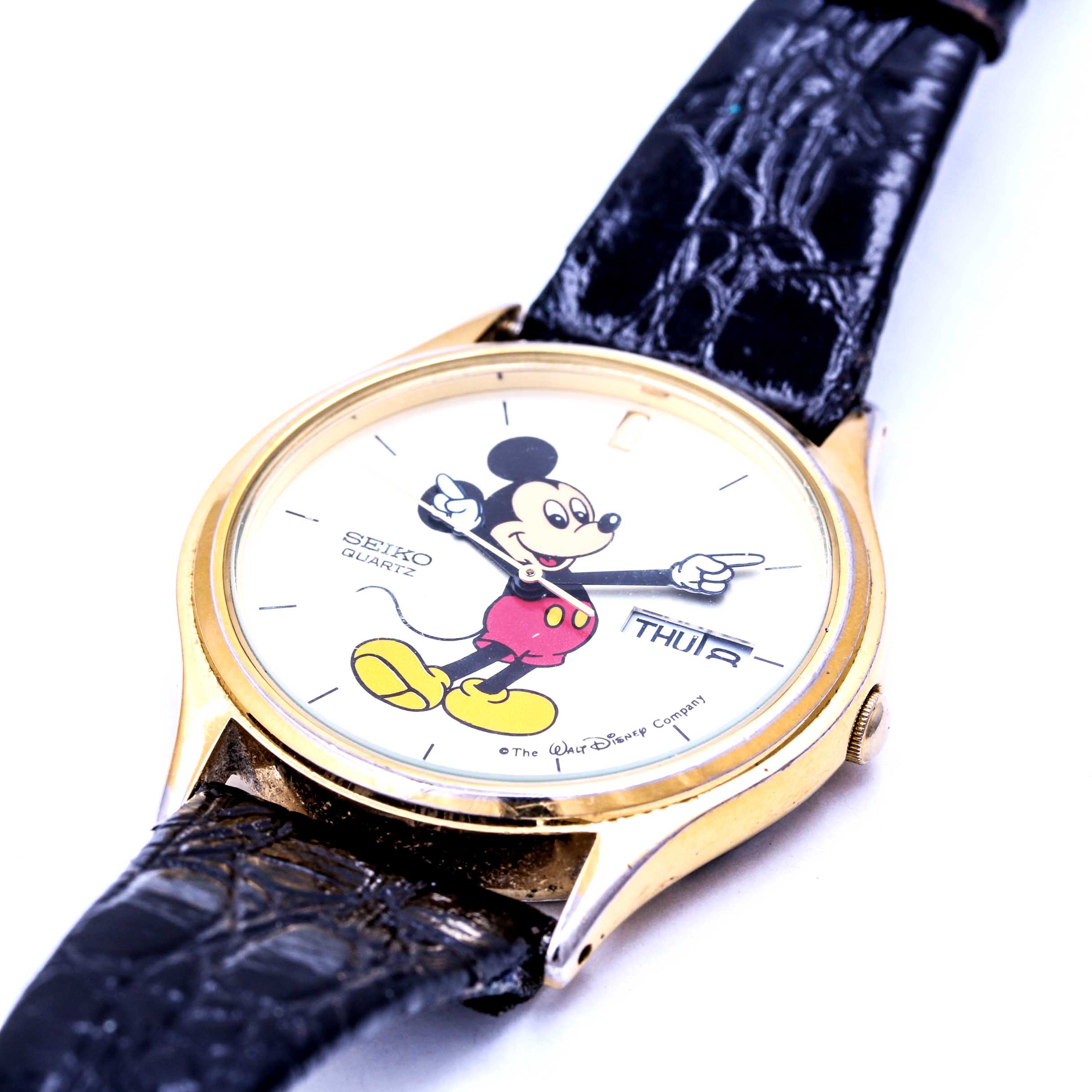 Seiko and Lorus Mickey Mouse ©The Walt Disney Company Leather Strap Watches