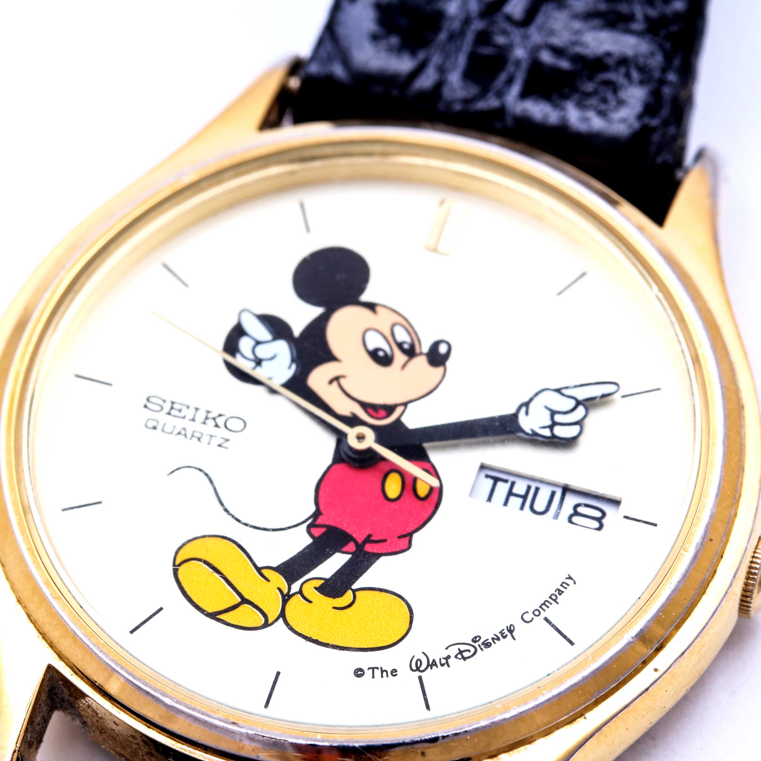 Seiko and Lorus Mickey Mouse ©The Walt Disney Company Leather Strap Watches