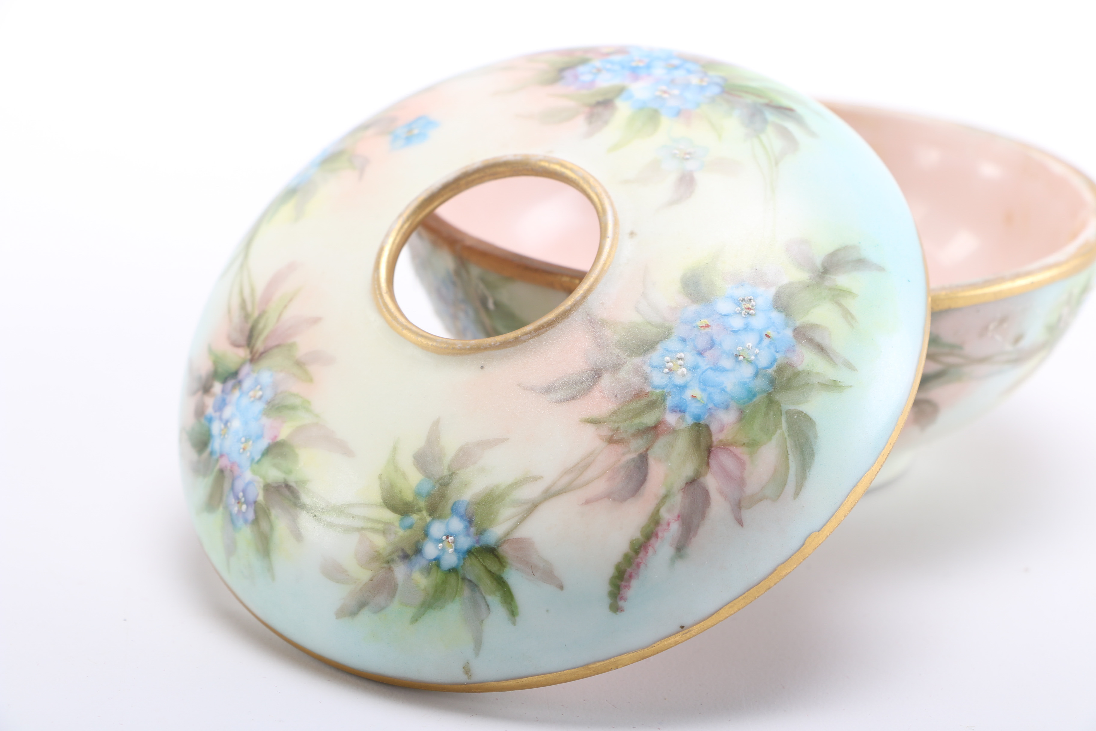 Vintage Limoges Porcelain Hair Receivers