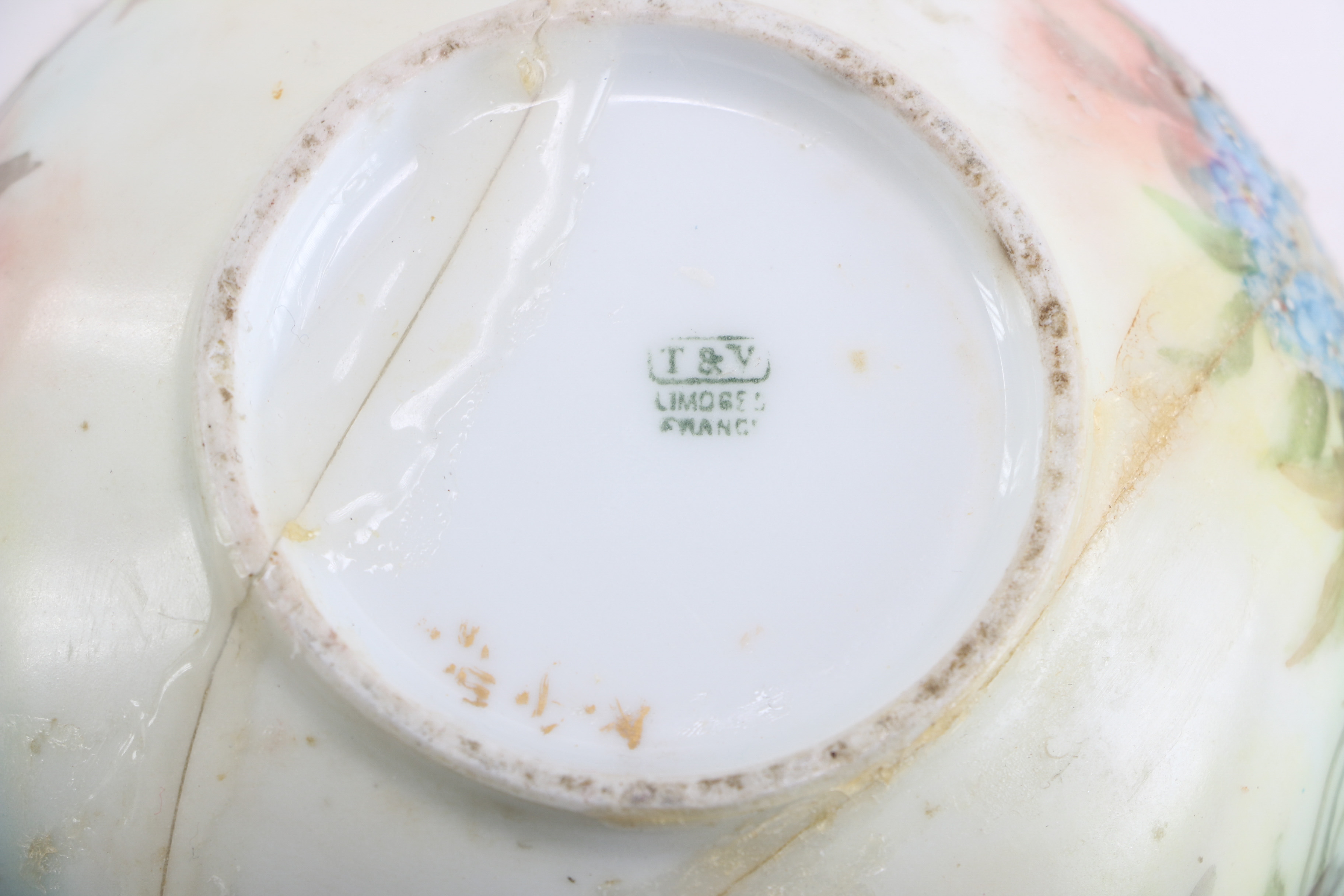 Vintage Limoges Porcelain Hair Receivers