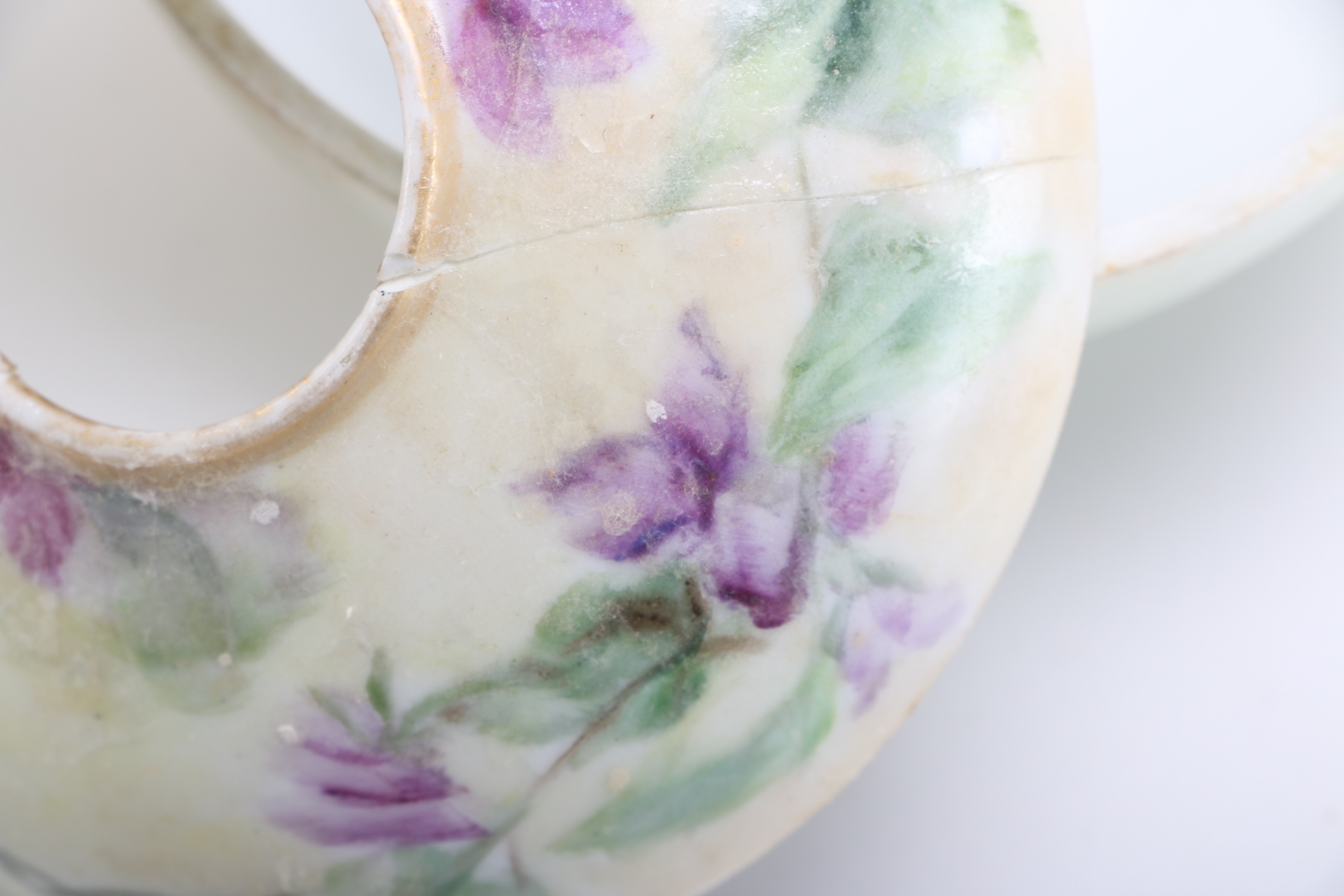 Vintage Limoges Porcelain Hair Receivers