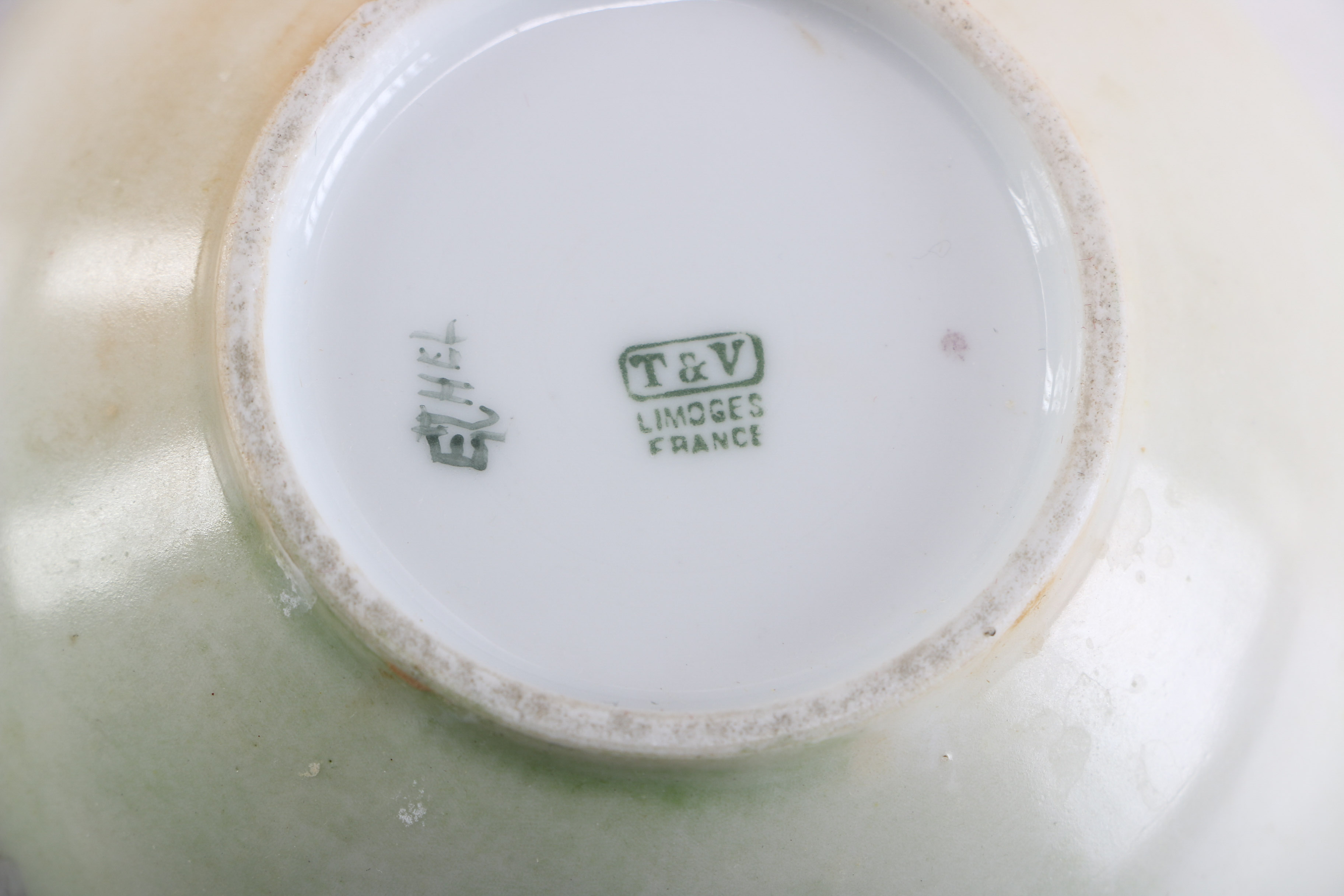 Vintage Limoges Porcelain Hair Receivers