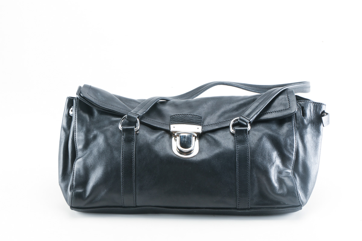 Black Leather Prada Bag