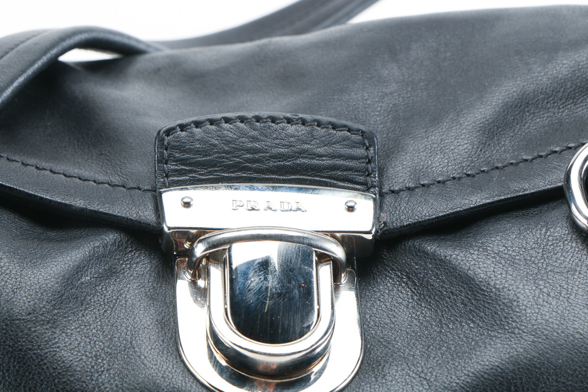 Black Leather Prada Bag