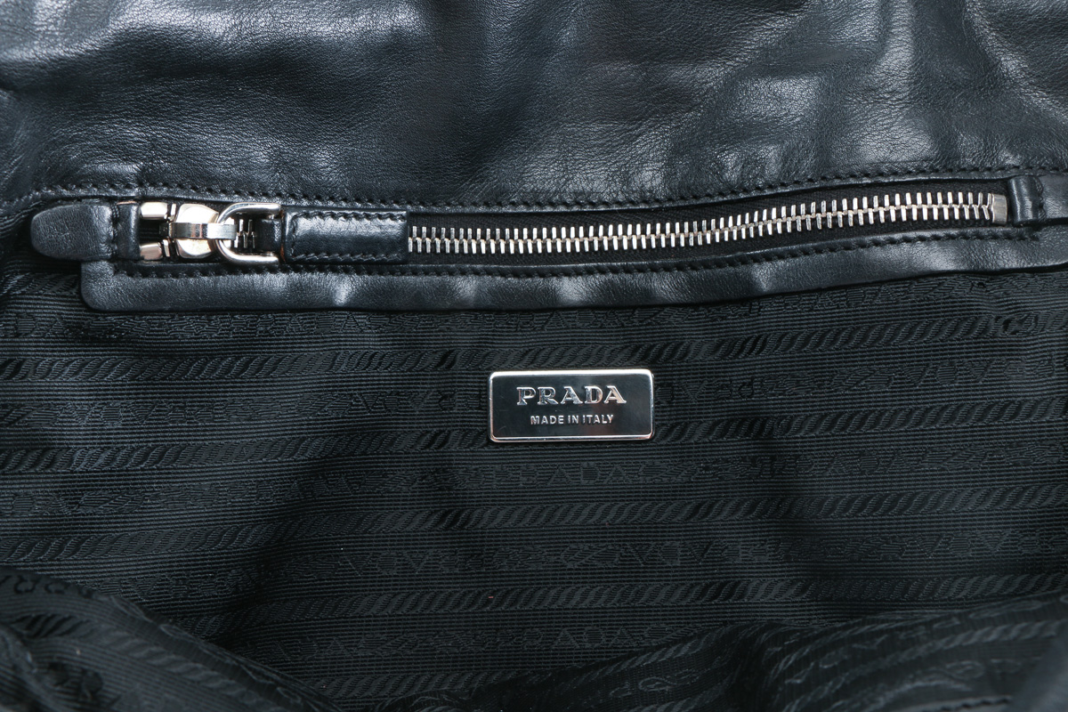 Black Leather Prada Bag