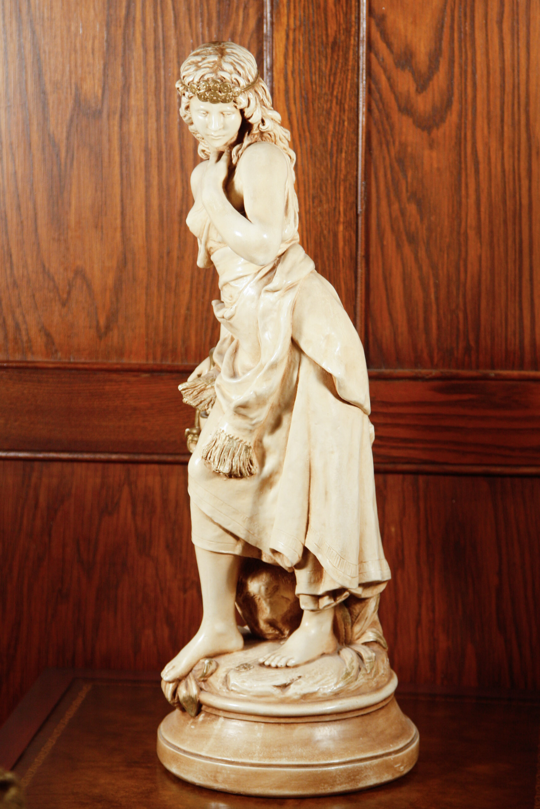 Marwal Ind Inc. Chalkware Sculpture After Moreau