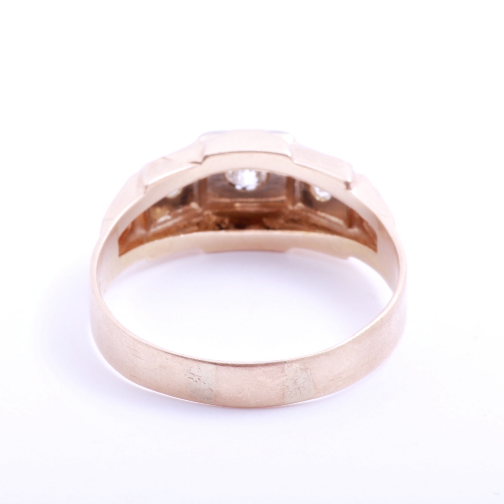 10K Yellow Gold Men's Diamond Ring