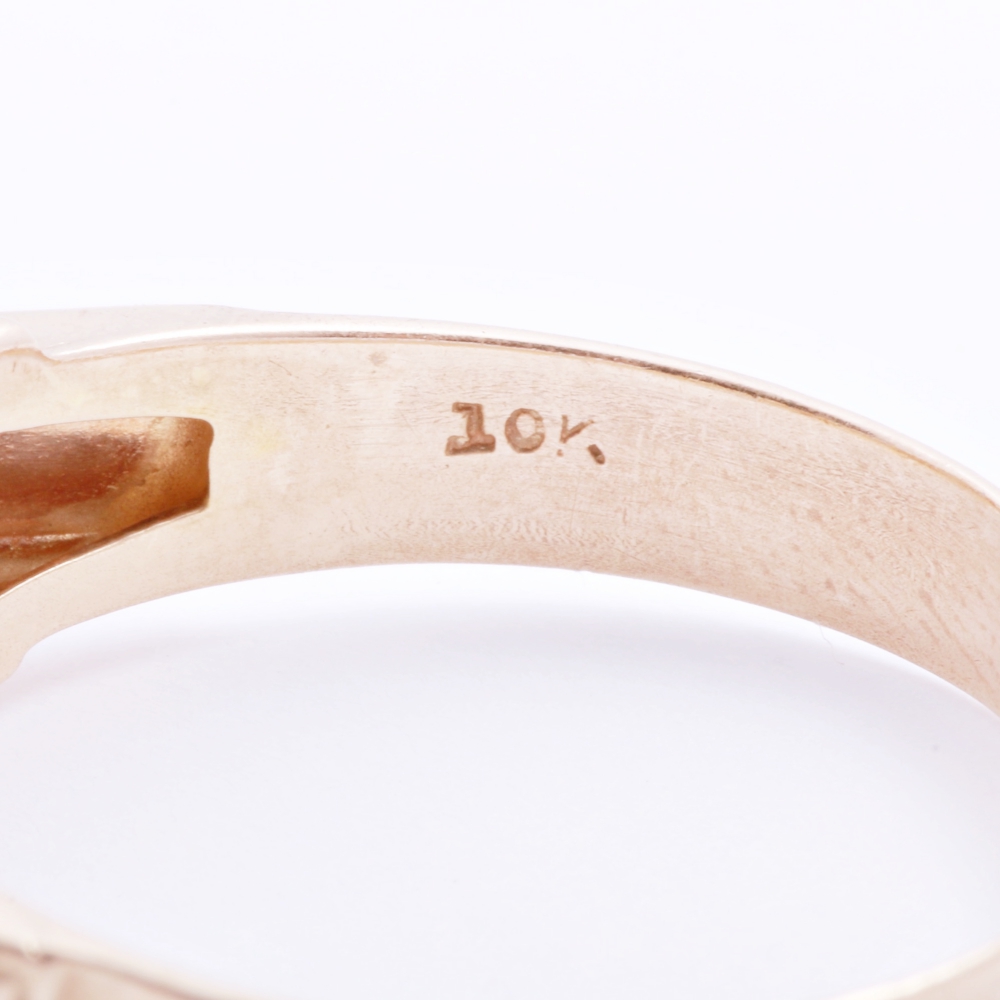 10K Yellow Gold Men's Diamond Ring