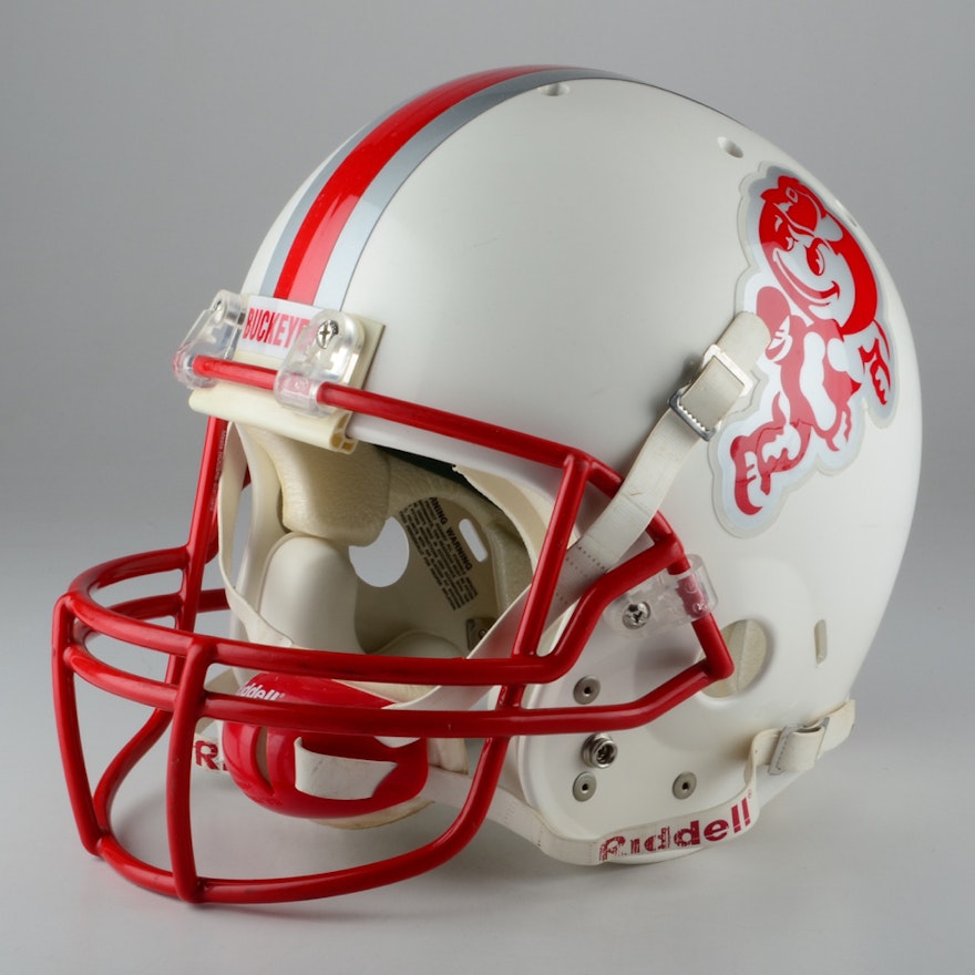 Ohio State Vintage Style Brutus Buckeye Football Team Issued Helmet