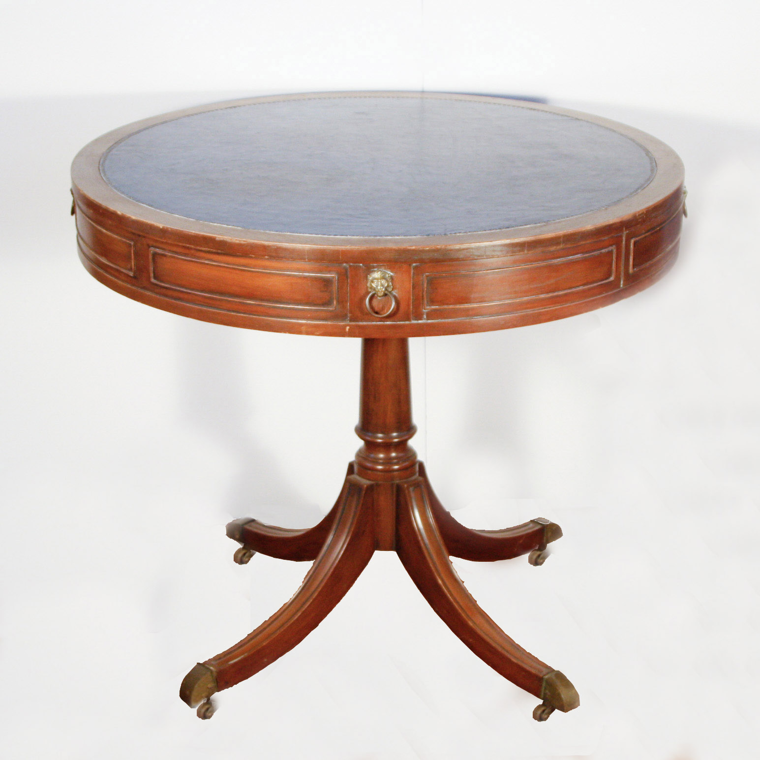 Zangerle and Peterson Co. Mahogany Drum Table