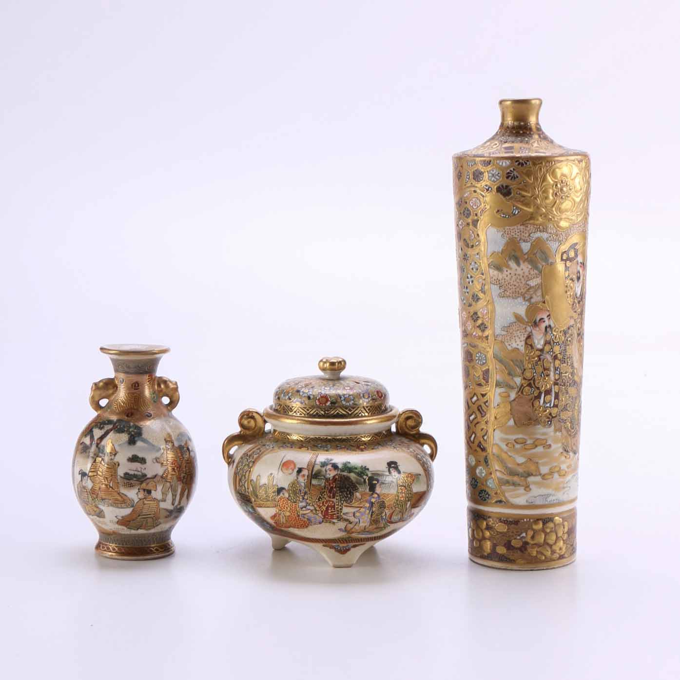 Collection of Fine Japanese Satsuma Stoneware