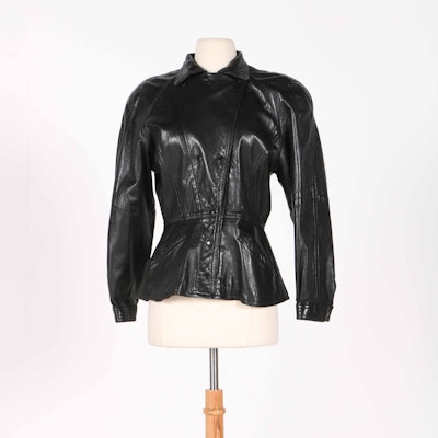 Neiman-Marcus Women's Black Leather Jacket Neiman-Marcus Women's Black Leather Jacket