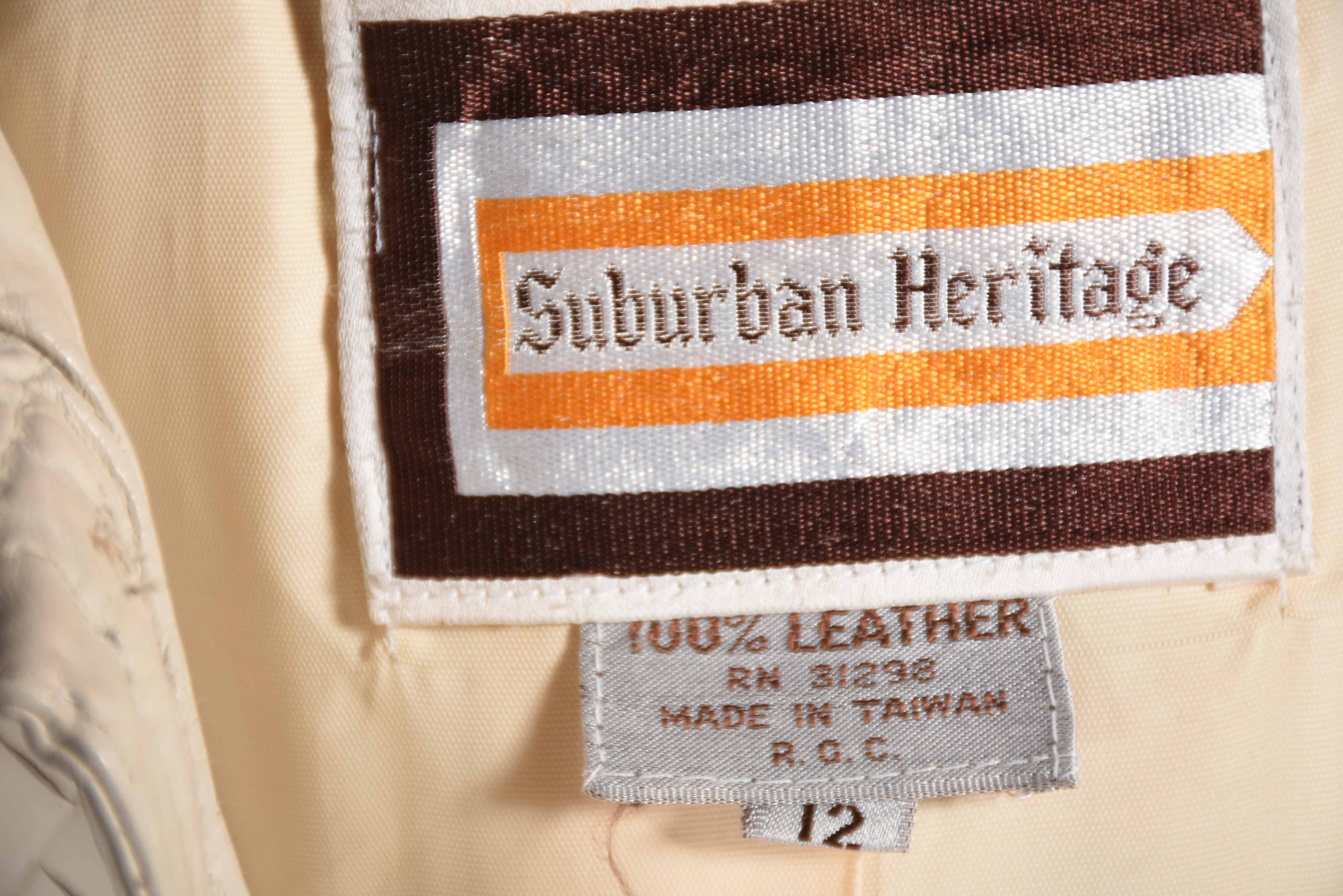 1970s Suburban Heritage Women's Leather Trench Coat