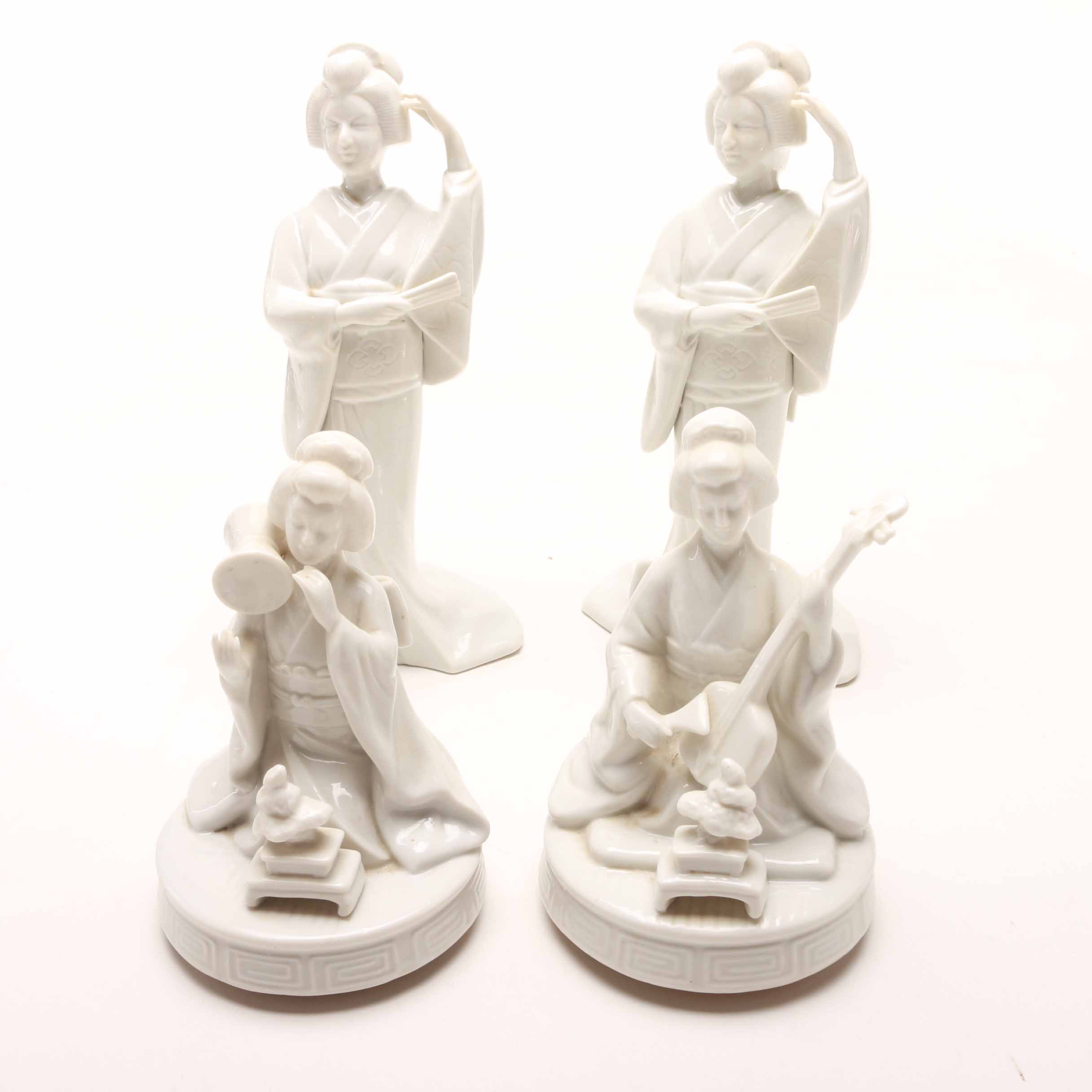 Japanese Inspired Ceramic Figurines and Music Boxes
