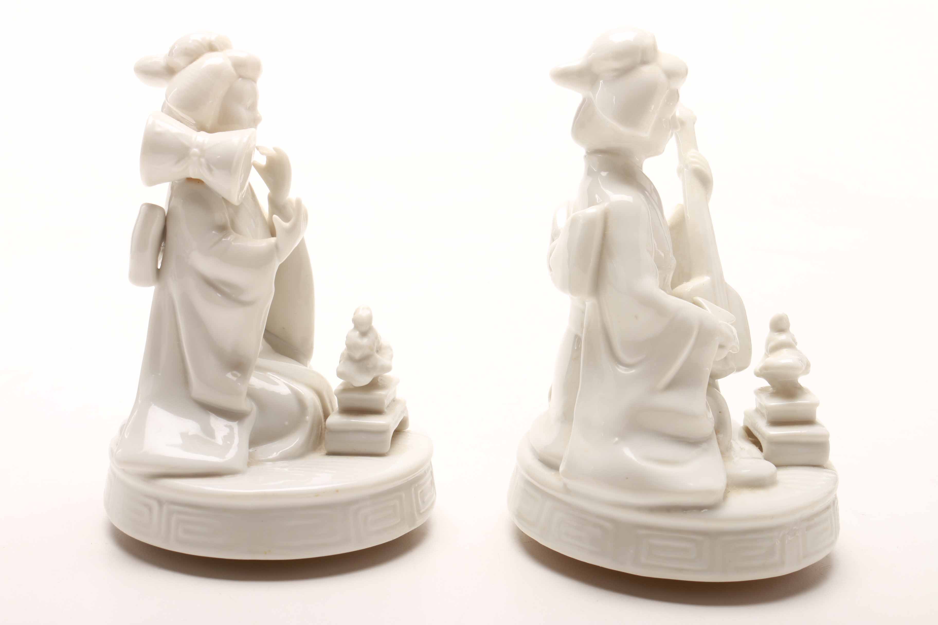 Japanese Inspired Ceramic Figurines and Music Boxes