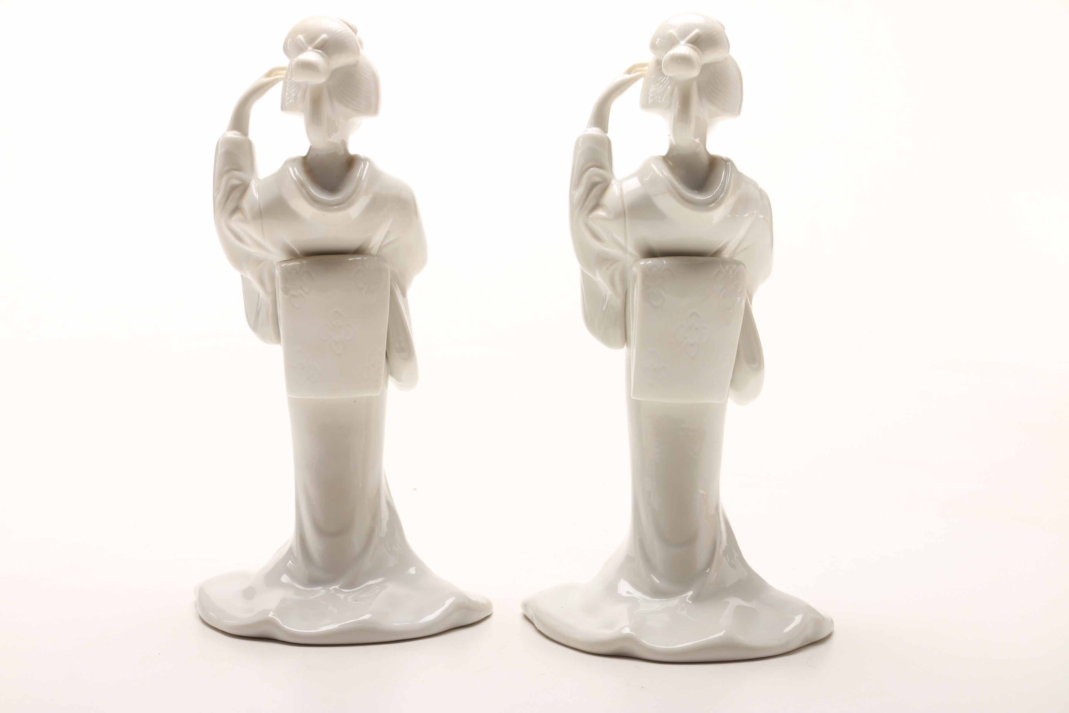 Japanese Inspired Ceramic Figurines and Music Boxes