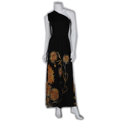 Vintage One-Shoulder Hostess Gown Vintage One-Shoulder Hostess Gown