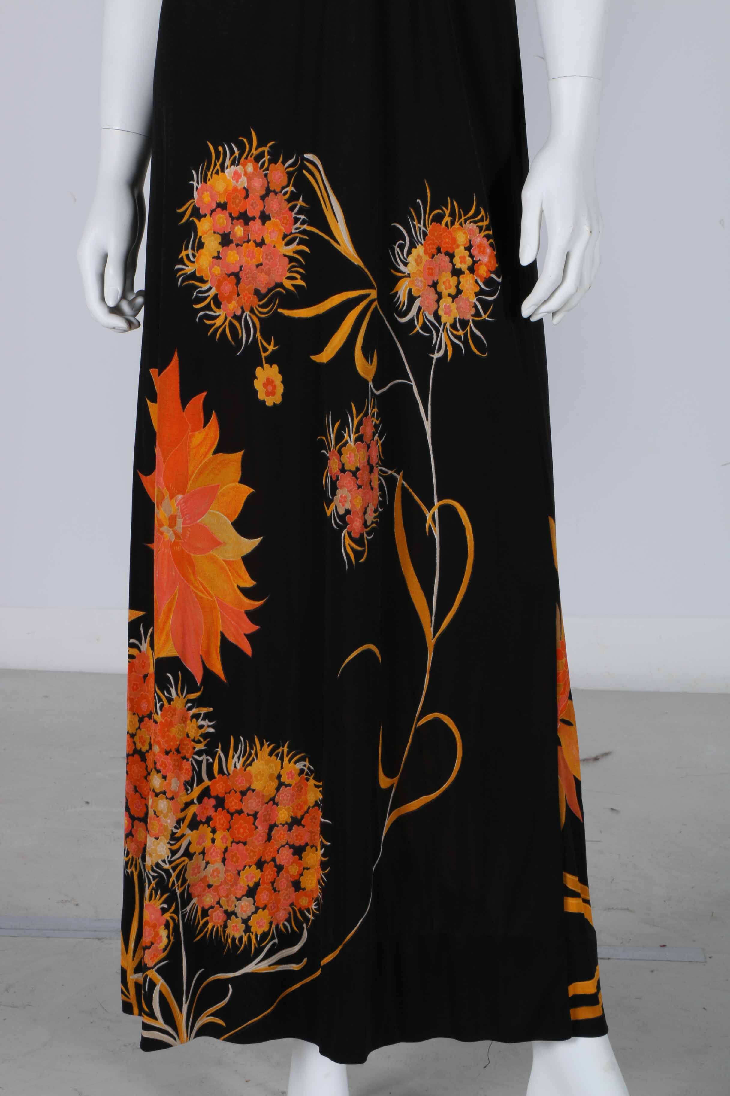 Vintage One-Shoulder Hostess Gown