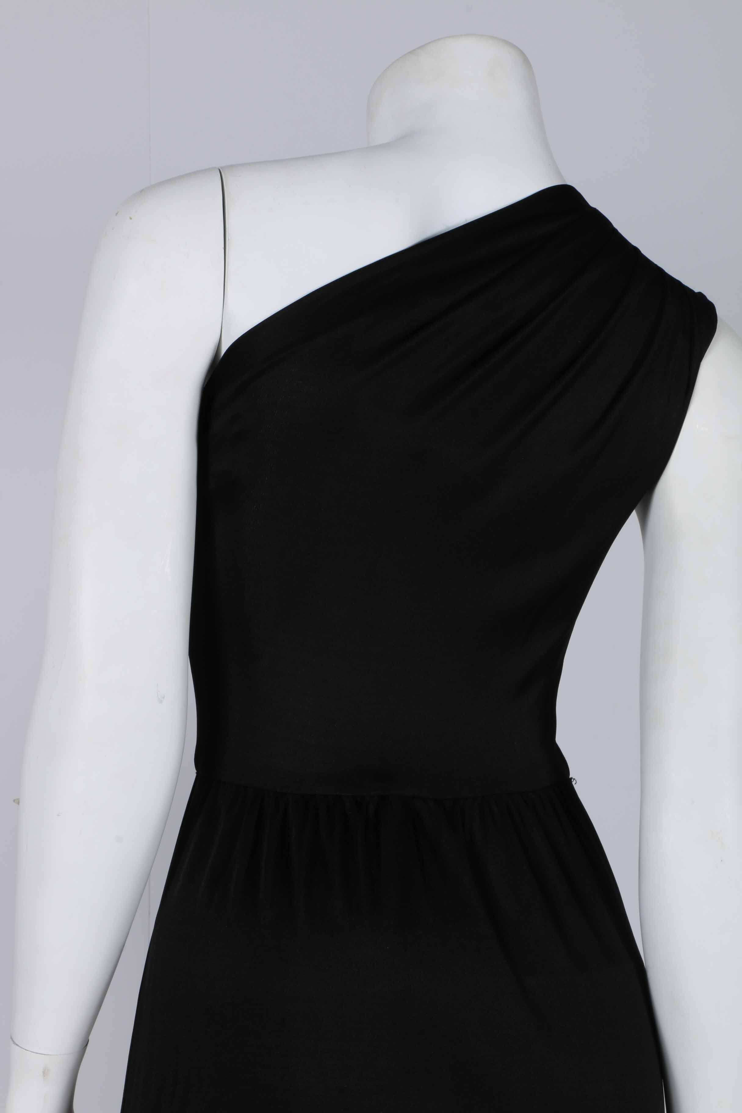 Vintage One-Shoulder Hostess Gown