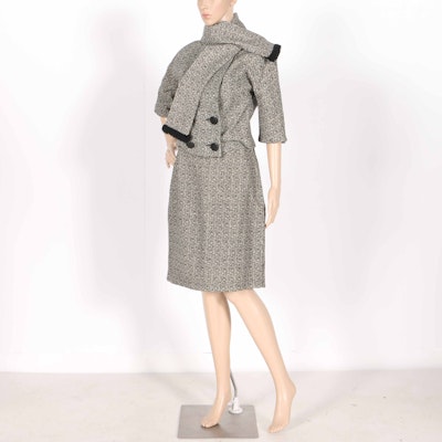Phyllis Wool Suit with Skirt and Scarf Phyllis Wool Suit with Skirt and Scarf