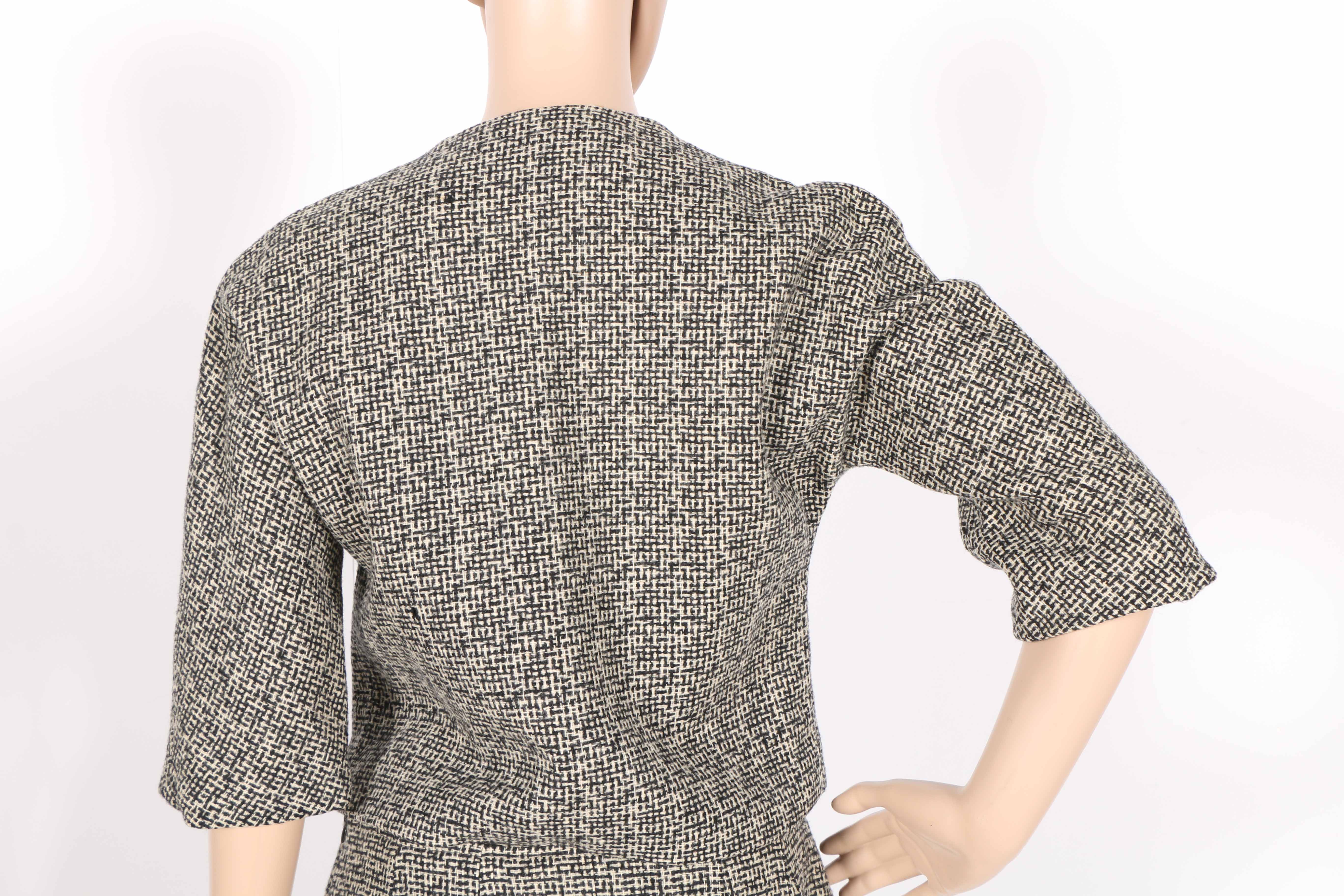 Phyllis Wool Suit with Skirt and Scarf